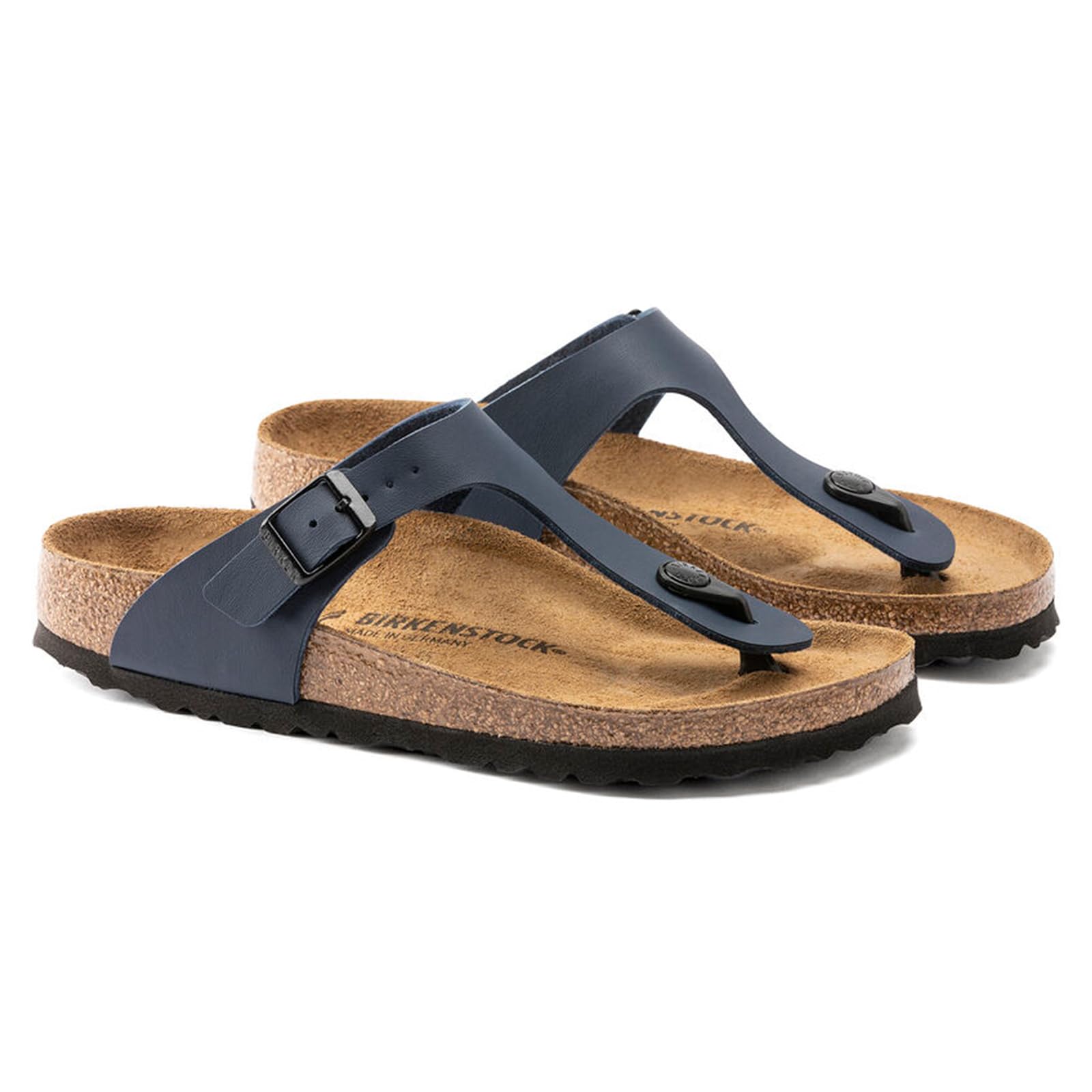 Birkenstock Women's Arizona Soft Footbed Sandals - Comfortable Blue Leather Slides for Women, Size 36 | Perfect for Beach, Casual Wear & Summer Outfits
