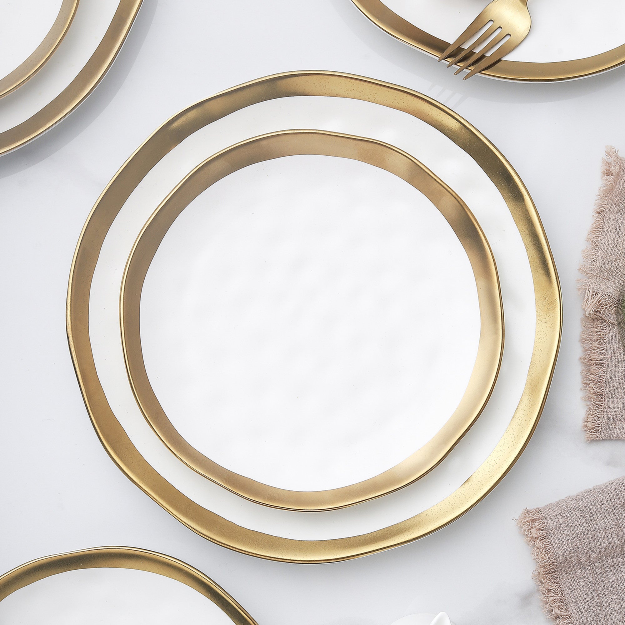 Florian Porcelain Salad Plate - Elegant White Dinnerware for Salads, Appetizers & Desserts - Perfect for Fine Dining, Parties & Everyday Use