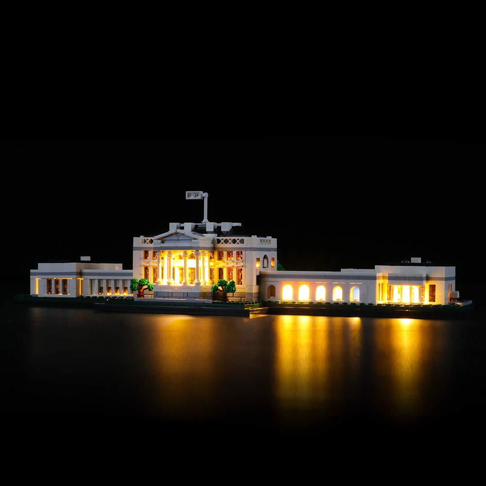 White House Architecture LED Light Building Block Set - Compatible with Lego 21054 Model (Light Kit Not Included) | Perfect for Home Decoration, Gift Ideas & STEM Education