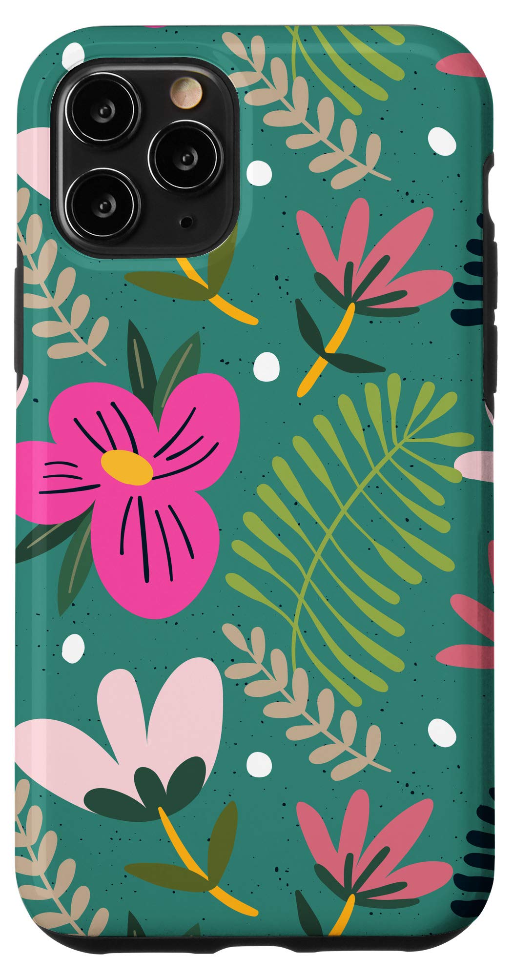 iPhone 11 Pro Case - Pink Wildflowers Floral Design Protective Cover | Slim Fit, Shockproof & Scratch Resistant | Perfect for Everyday Use, Travel & Outdoor Activities