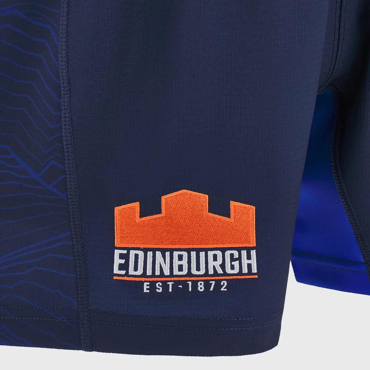 Macron Edinburgh Home Rugby Shorts 2024/25 - Men's Breathable Sports Shorts for Rugby Training & Matches