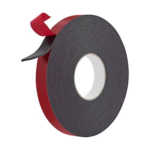 Jackwood Heavy Duty Double Sided Foam Tape - 33Ft x 1 Inch Black Weatherproof Adhesive for Automotive Mounting, Home Decor & Photo Frames | Indoor/Outdoor Strong Bonding Solution for Car Trim, Wall Decor & DIY Projects