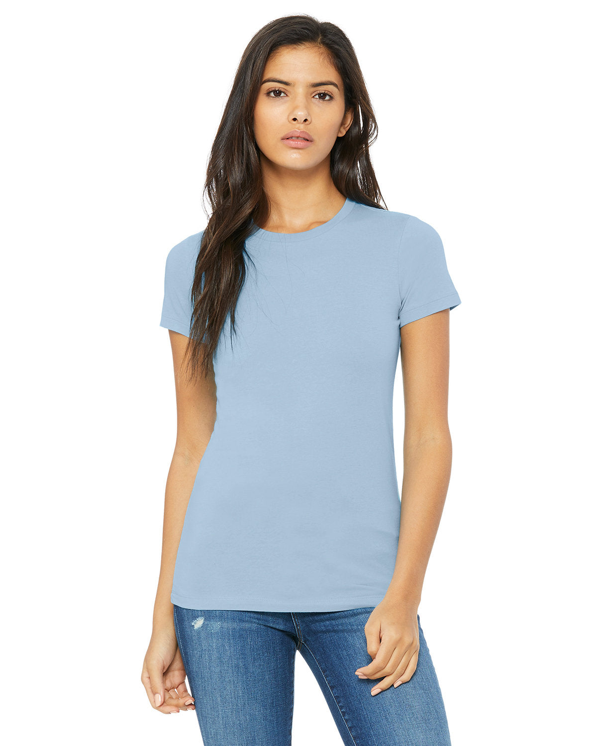 Bella + Canvas 6004 Women's Slim Fit Short Sleeve V-Neck T-Shirt - Soft Cotton Blend Tee for Casual Wear, Workout & Layering