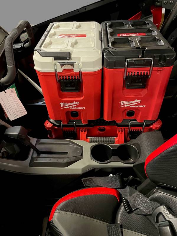 Milwaukee Pack Out Rack for Polaris RZR PRO XP & Turbo R - Replacement Passenger Seat Organizer | Off-Road Storage Solution for Tools & Gear