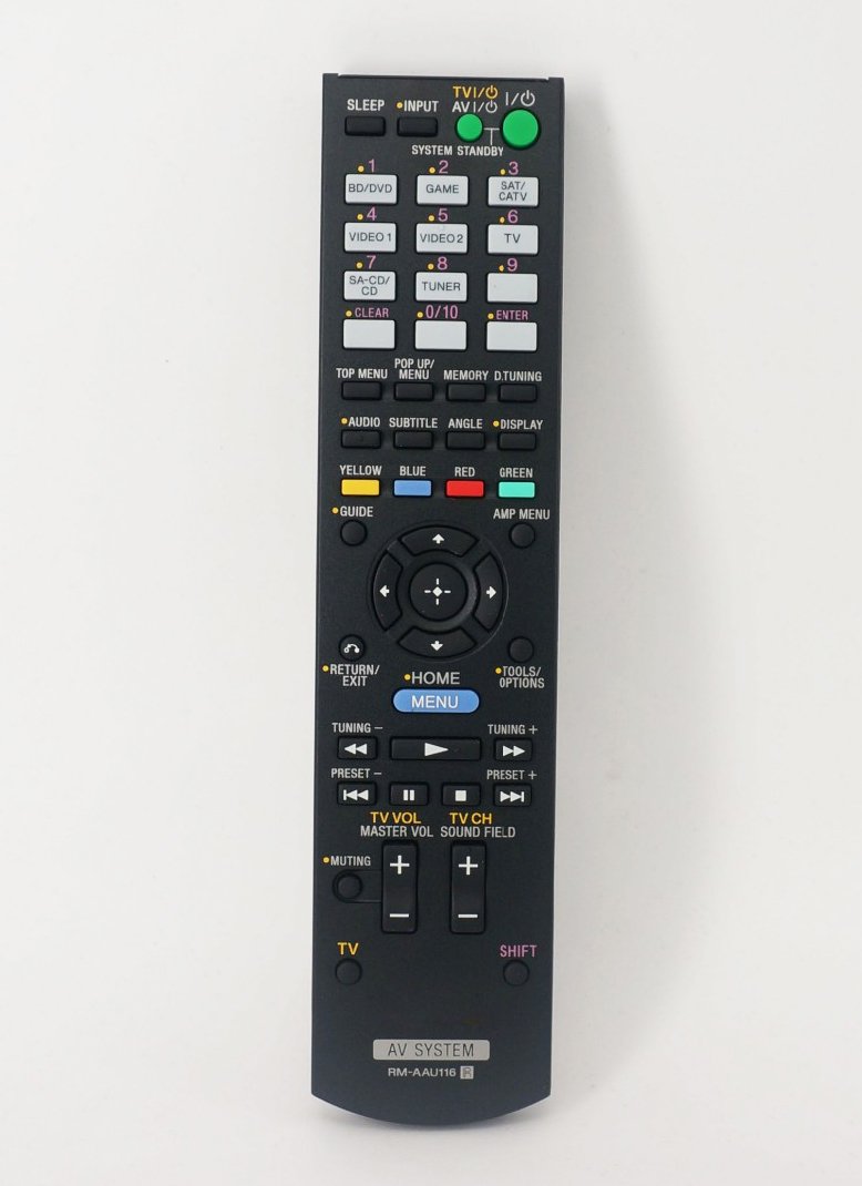 Original Sony RM-AAU116 Replacement Remote Control for STR-DH550/540B/740/830 AV Receiver - Perfect for Home Theater & Audio System Setup