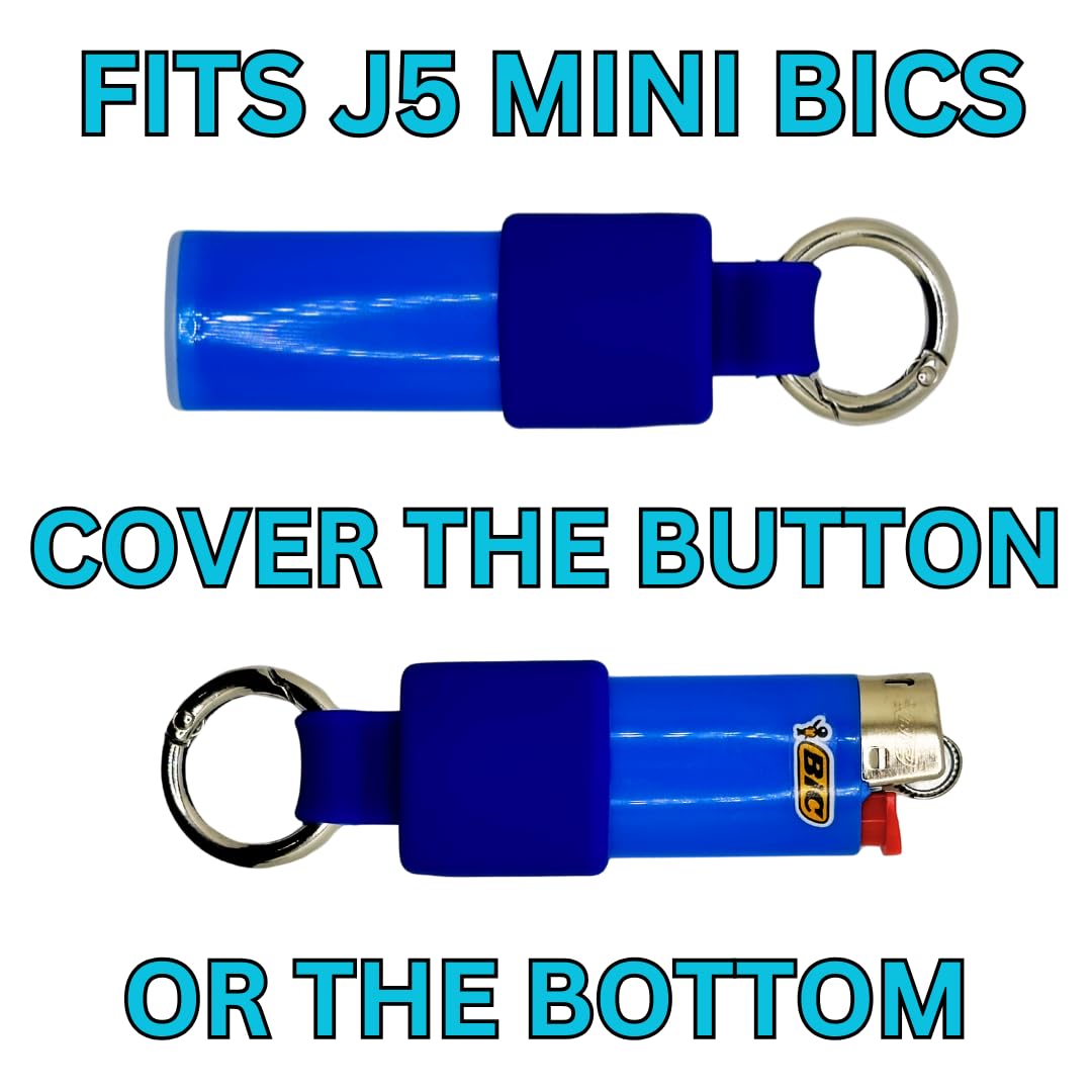 Mini BIC Lighter Holder - 10 Colors Keychain for J5 Lighters | Outdoor & Travel Use