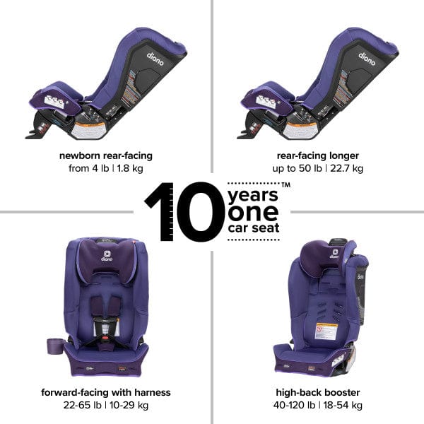 Diono Radian 3R SafePlus Convertible Car Seat - 3-in-1 Rear Facing, Forward Facing & Booster for Kids 5-120 lbs - Premium Safety for Infants, Toddlers & Big Kids - Perfect for Travel & Everyday Use