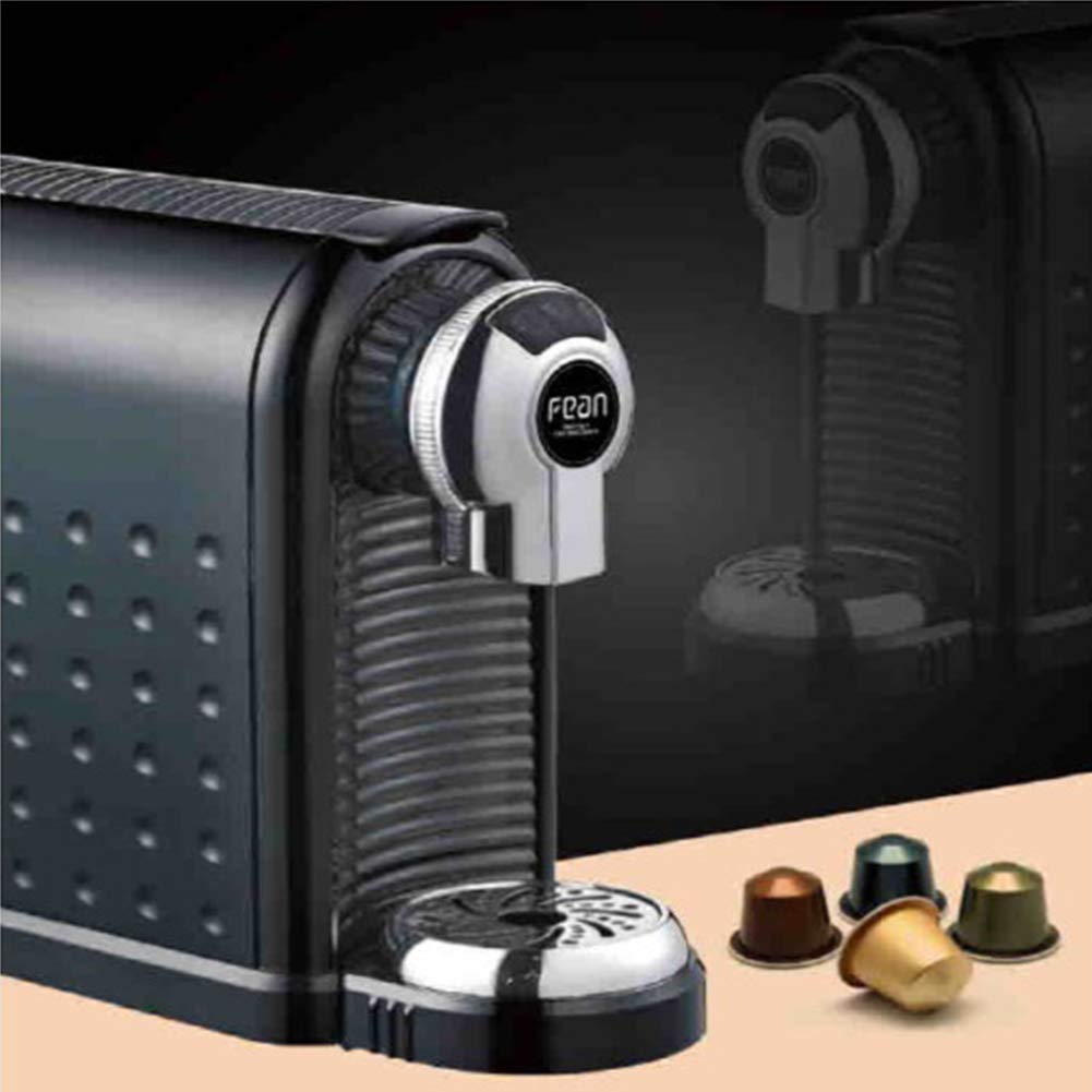 FEAN Portable Stainless Steel Capsule Coffee Machine - 220V Compatible with Nespresso Capsules, Black Espresso Maker for Home & Office Use | Perfect for Kitchen Countertops, Small Spaces & Travel