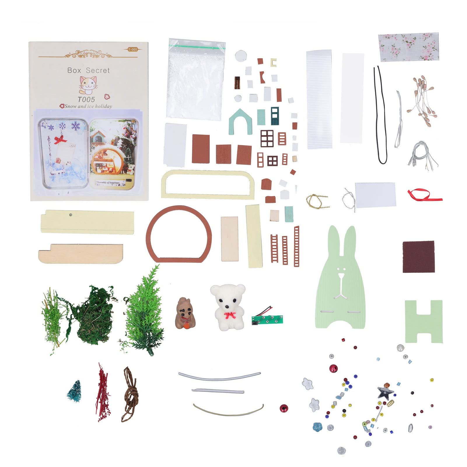 DIY Miniature House Kit - Snow-Themed Paper Craft Model for Birthday Gifts & Home Decor | Perfect for Christmas Village Displays, Winter Wonderland Scenes & Craft Lovers