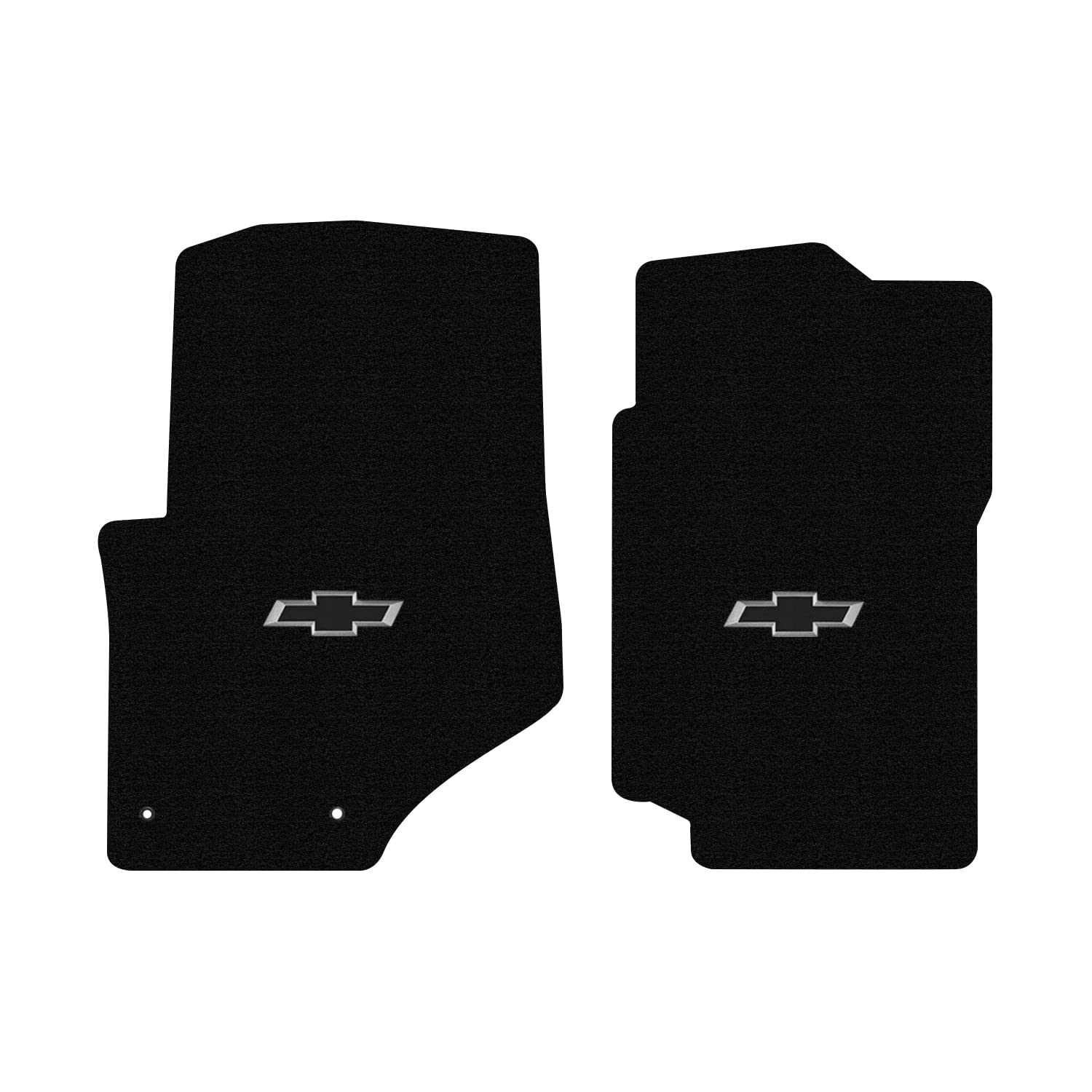 Premium Custom-Fit Carpet Floor Mats for 2007-2009 Chevy Trailblazer - Luxury Black Bowtie Design (2-Piece Front Set, Charcoal) | All-Weather Protection & Enhanced Interior Style