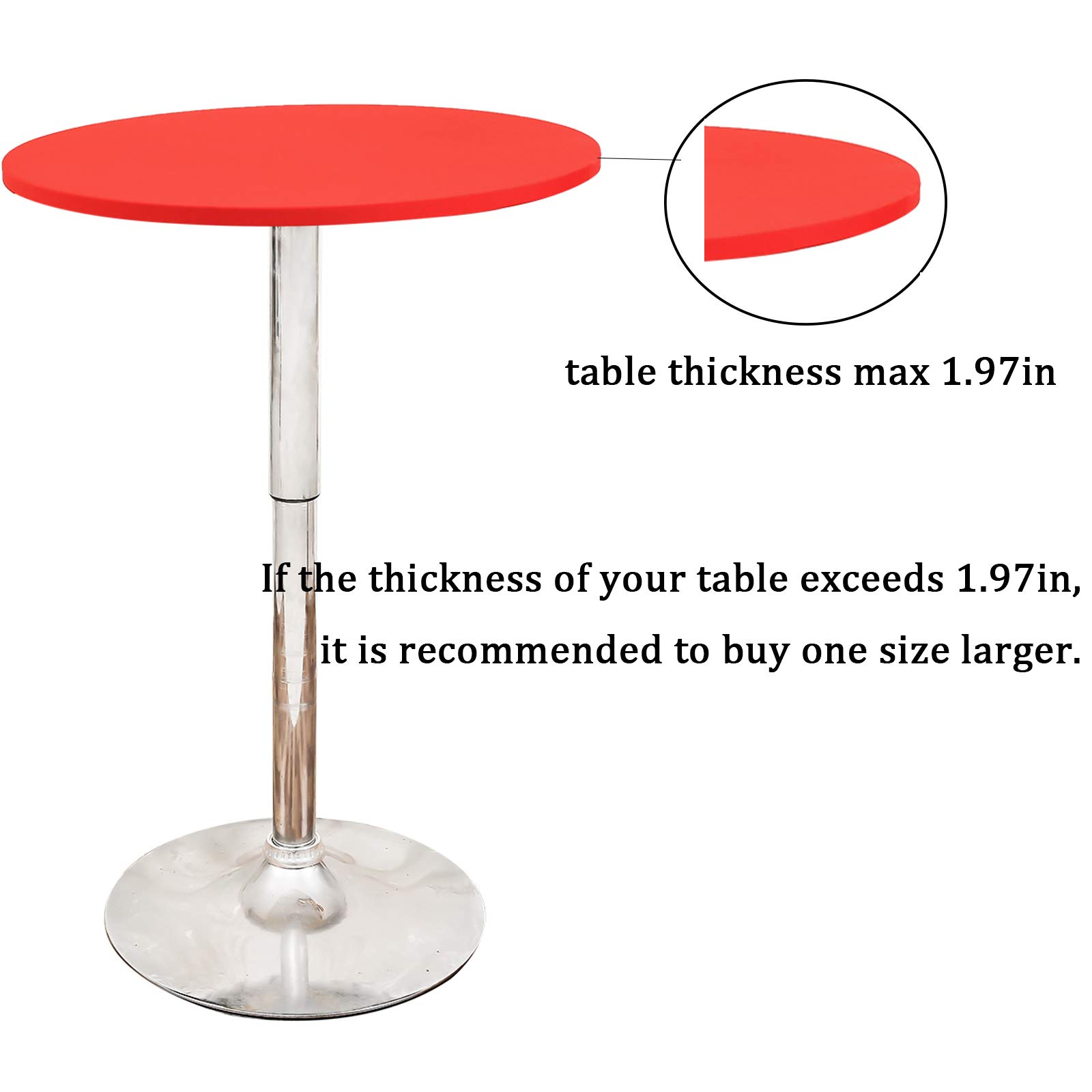 Stretchable Round Tablecloth 42 Inch - Cocktail Spandex for Party & Dining
