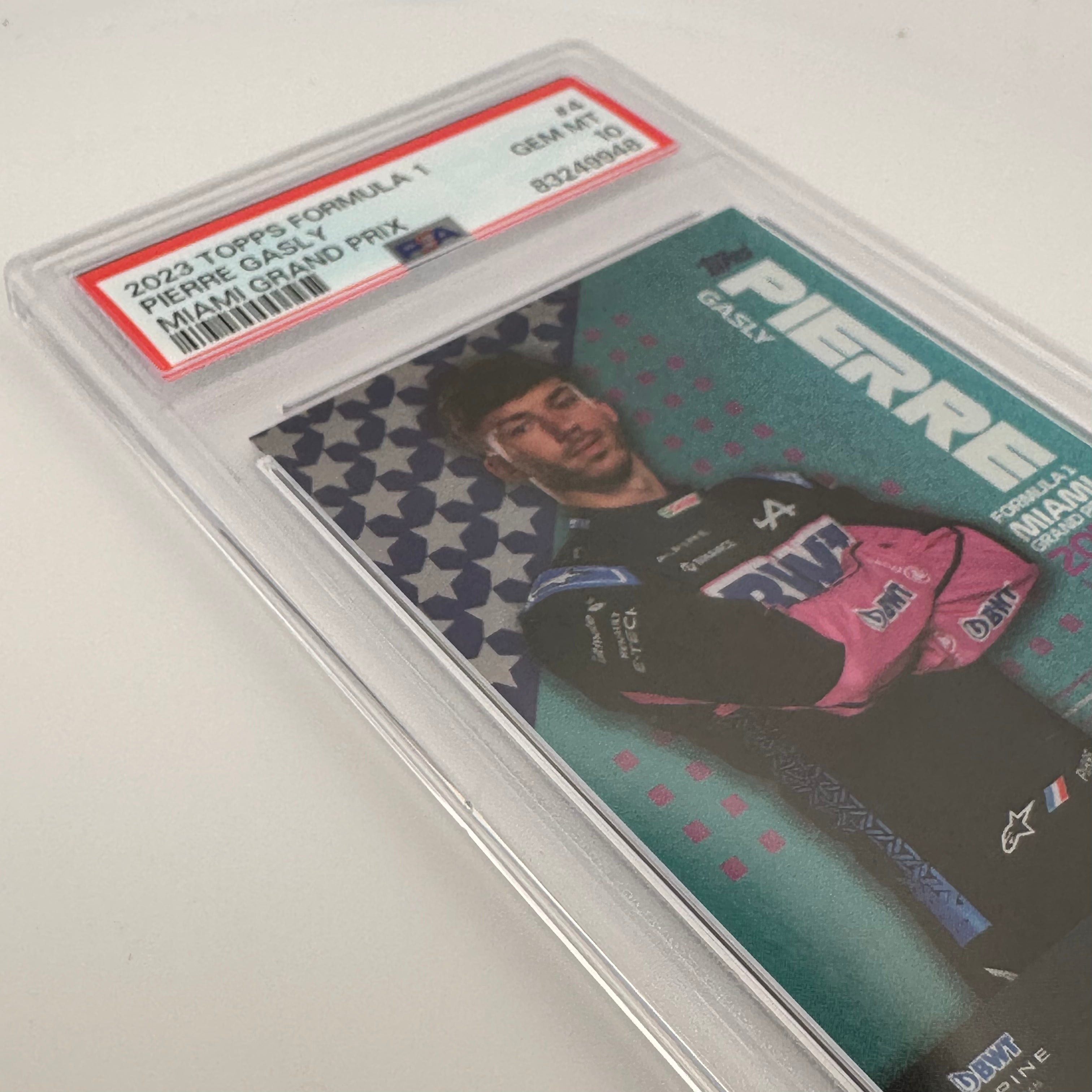 PSA 10 Graded Pierre Gasly #4 2023 Miami Grand Prix F1 Trading Card - Collectible Memorabilia for F1 Fans & Racing Enthusiasts