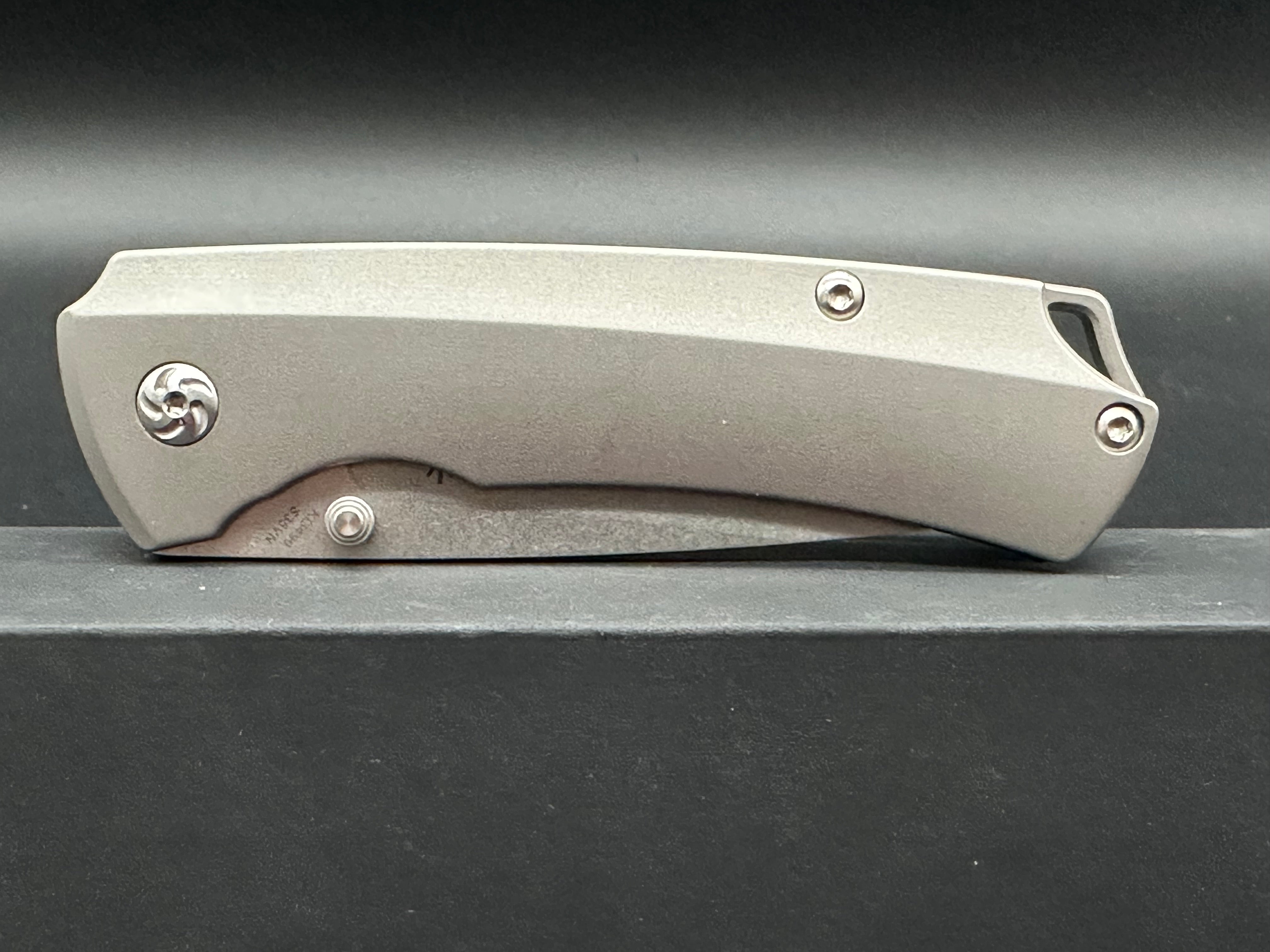 Kizer Hennicke T1 Pocket Knife - S35VN Blade, Titanium Handle, Stonewash Finish | EDC, Outdoor, Camping, Survival Gear