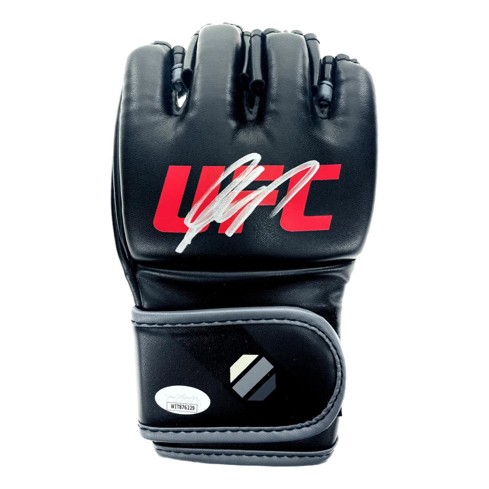 Georges St-Pierre Autographed UFC Black Gloves - Hand Signed with JSA COA - Official Licensed MMA Collectible for Fans & Memorabilia Display