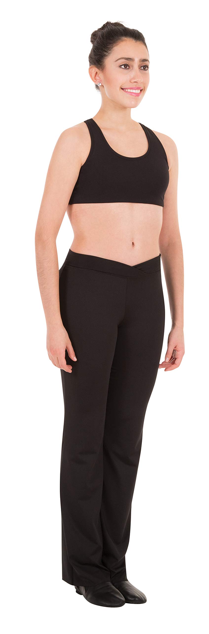 Body Wrappers V-Front Jazz Dance Pants for Women - Stretchable High Waist Ballet Practice Leggings - Perfect for Jazz, Ballet, Contemporary & Yoga Classes