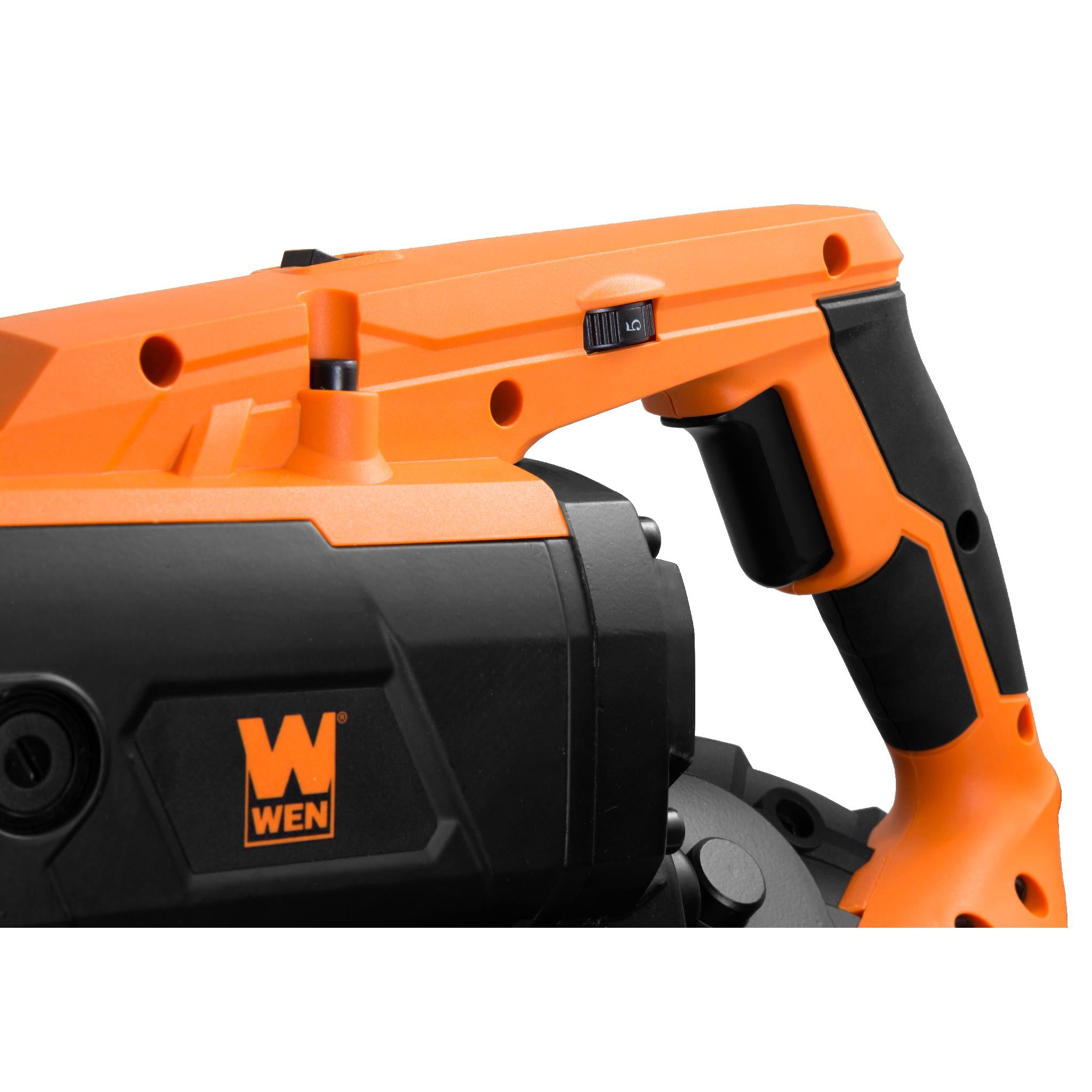 WEN 94396 10 Amp 5 Inch Variable Speed Handheld Portable Band Saw for Metal Cutting - Perfect for DIY Projects, Metal Fabrication, and Construction Work