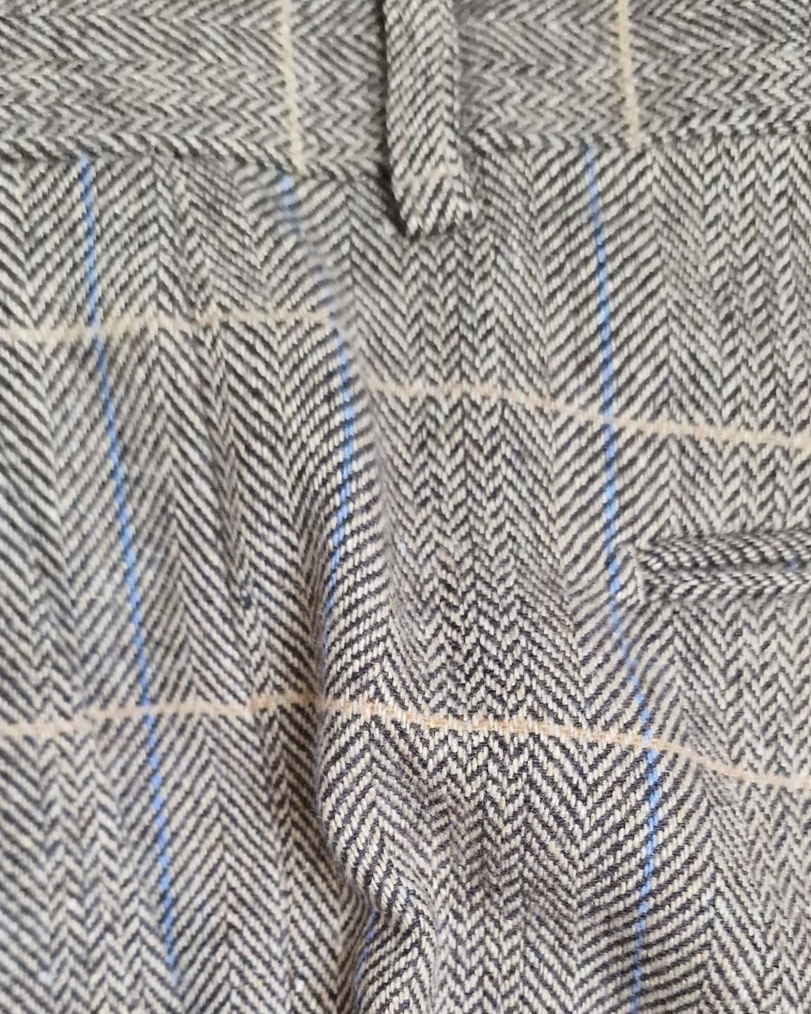 Cavani Albert Men's Brown Tweed Check Trousers | Classic Slim Fit Dress Pants for Business & Formal Occasions