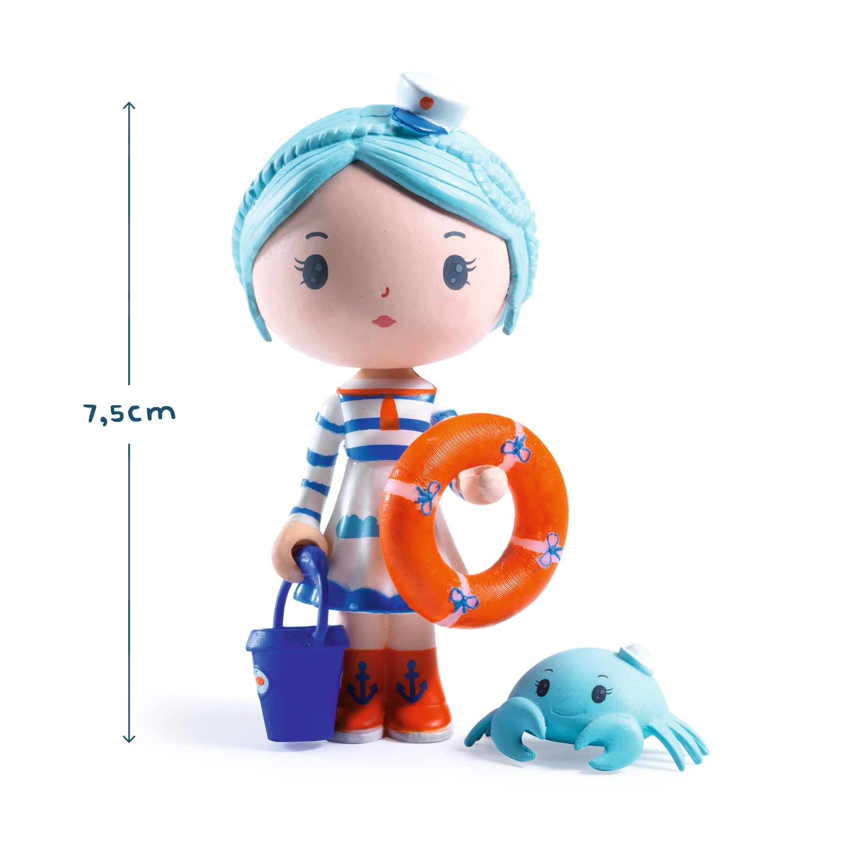 Djeco Tinyly Marinette & Scouic - Adorable Wooden Pull Toy for Toddlers | Perfect for Early Learning & Imaginative Play | Birthday Gift for 1-3 Year Olds