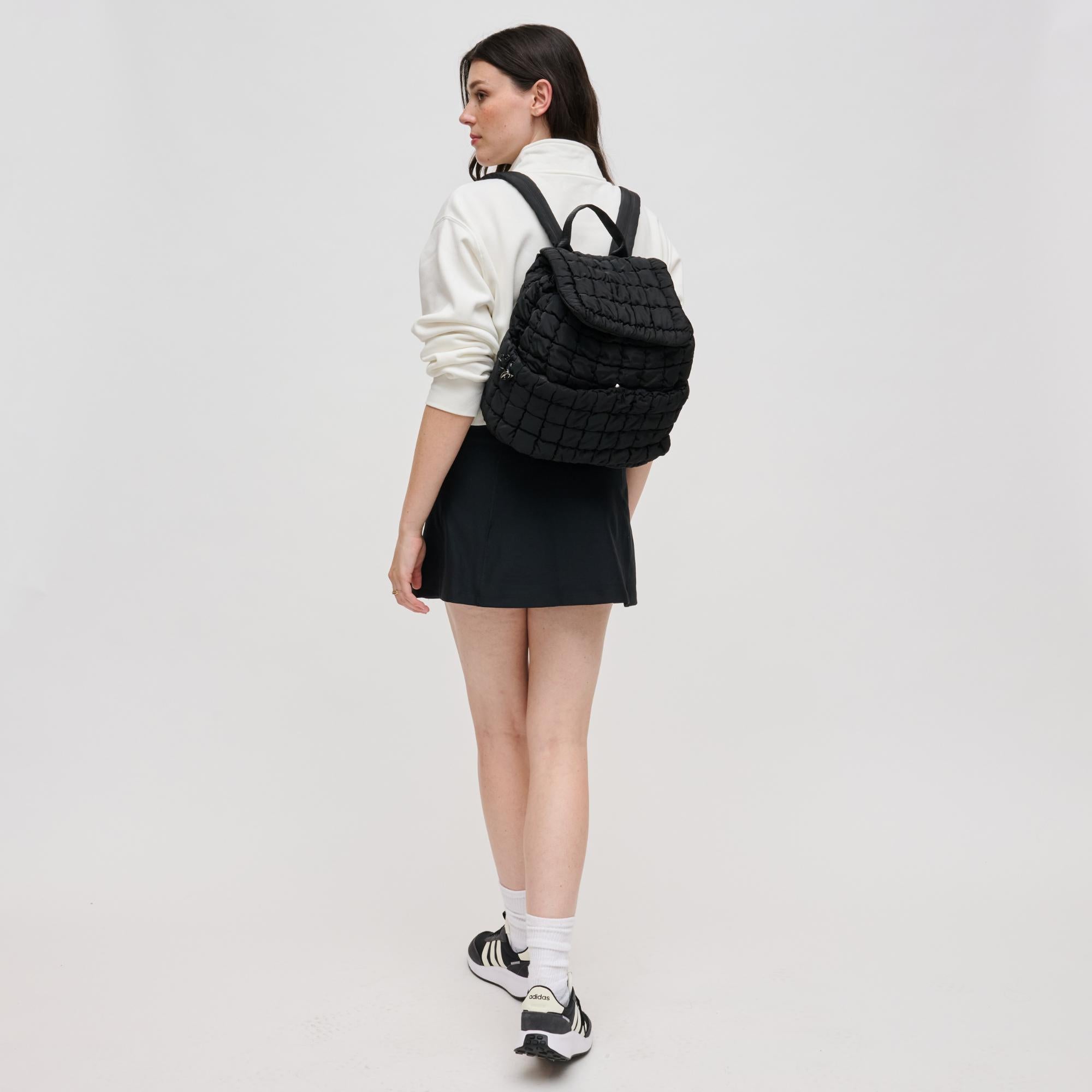 Allston Quilted Nylon Puffer Backpack - Waterproof Travel Backpack for Women & Men, Lightweight College School Laptop Bag with USB Charging Port - Perfect for Commuting, Hiking, and Daily Use