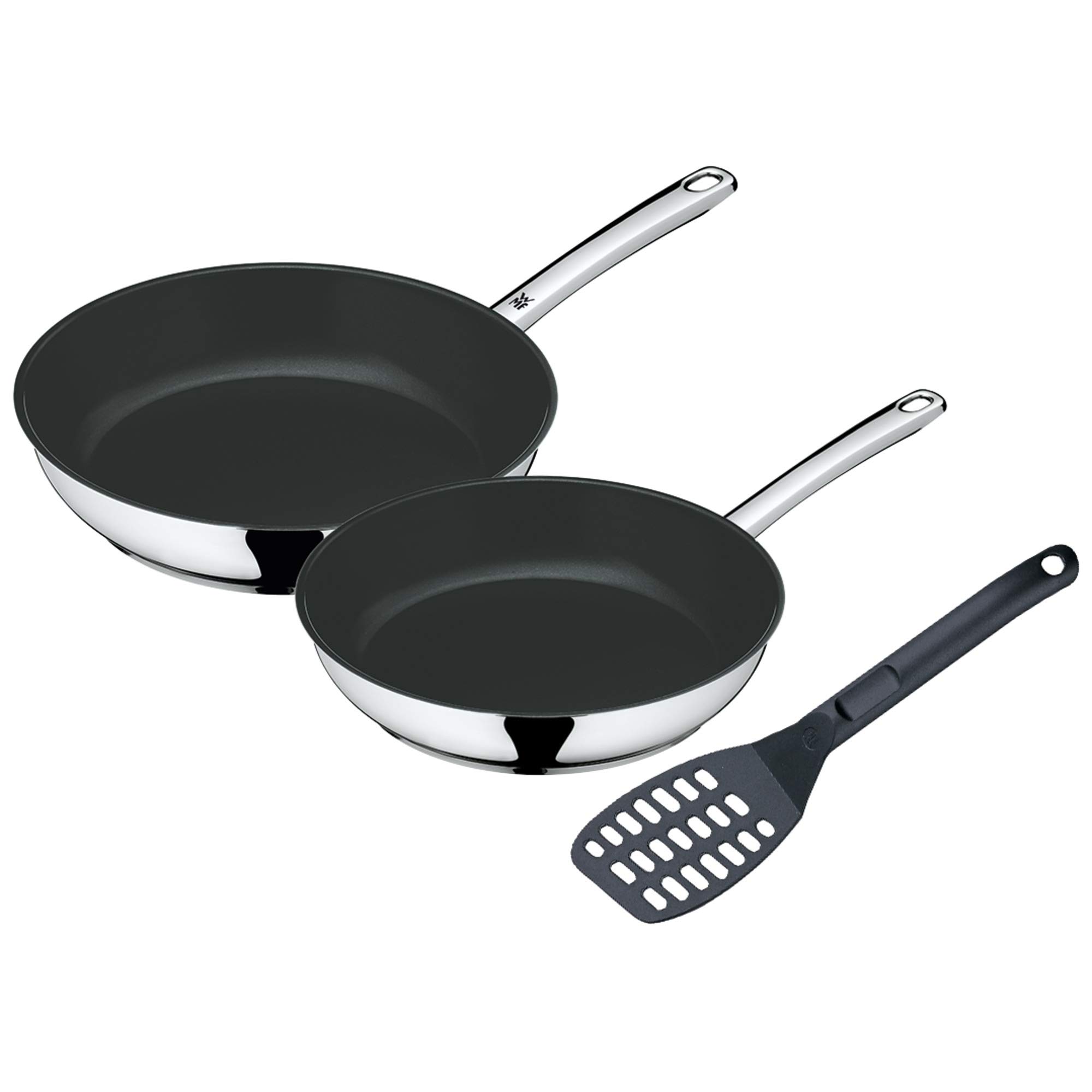 Premium WMF Nonstick Fry Pan Set - 3-Piece Cookware with Glass Lids for Healthy Cooking | Perfect for Sautéing, Frying & Serving Dishes Directly to Table