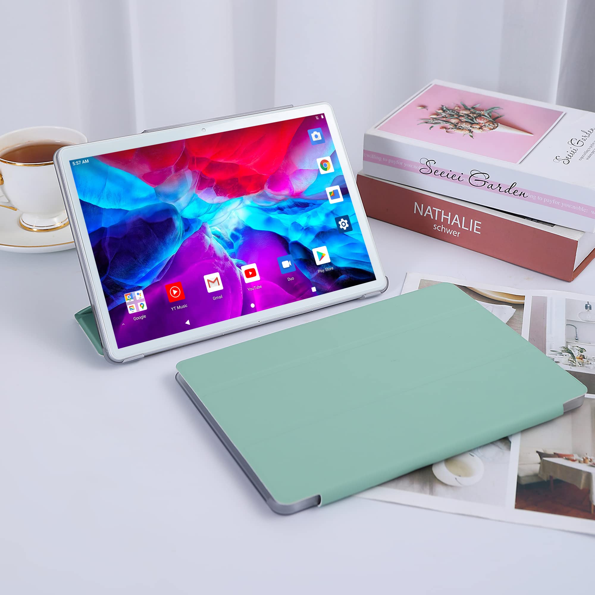 Thunrlge 10 Inch Android 11 Tablet - 64GB Storage, Dual SIM, HD Display - Perfect for Online Learning, Business & Entertainment