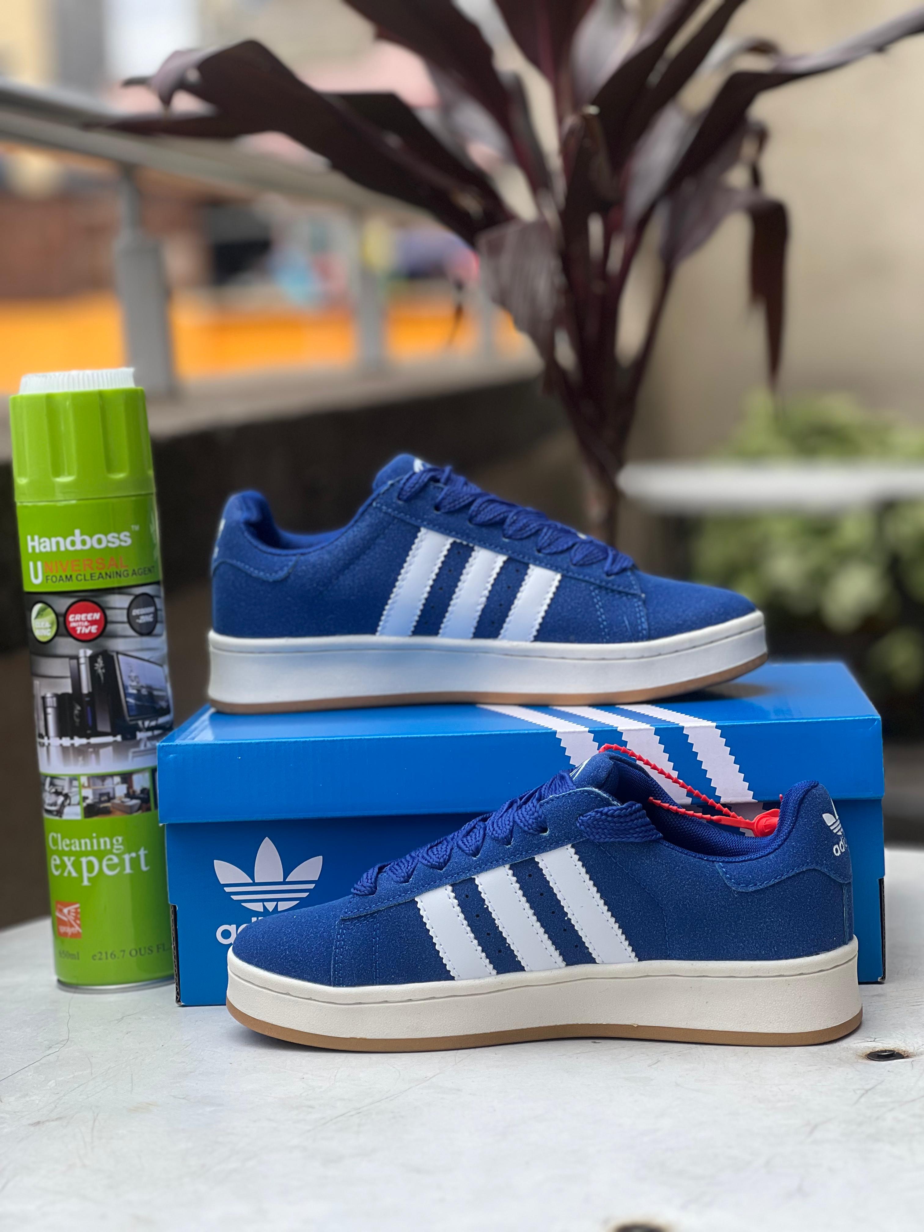 Adidas Campus Sneakers - Blue & White Classic Casual Shoes for Men & Women | Perfect for Streetwear, Gym, and Everyday Comfort
