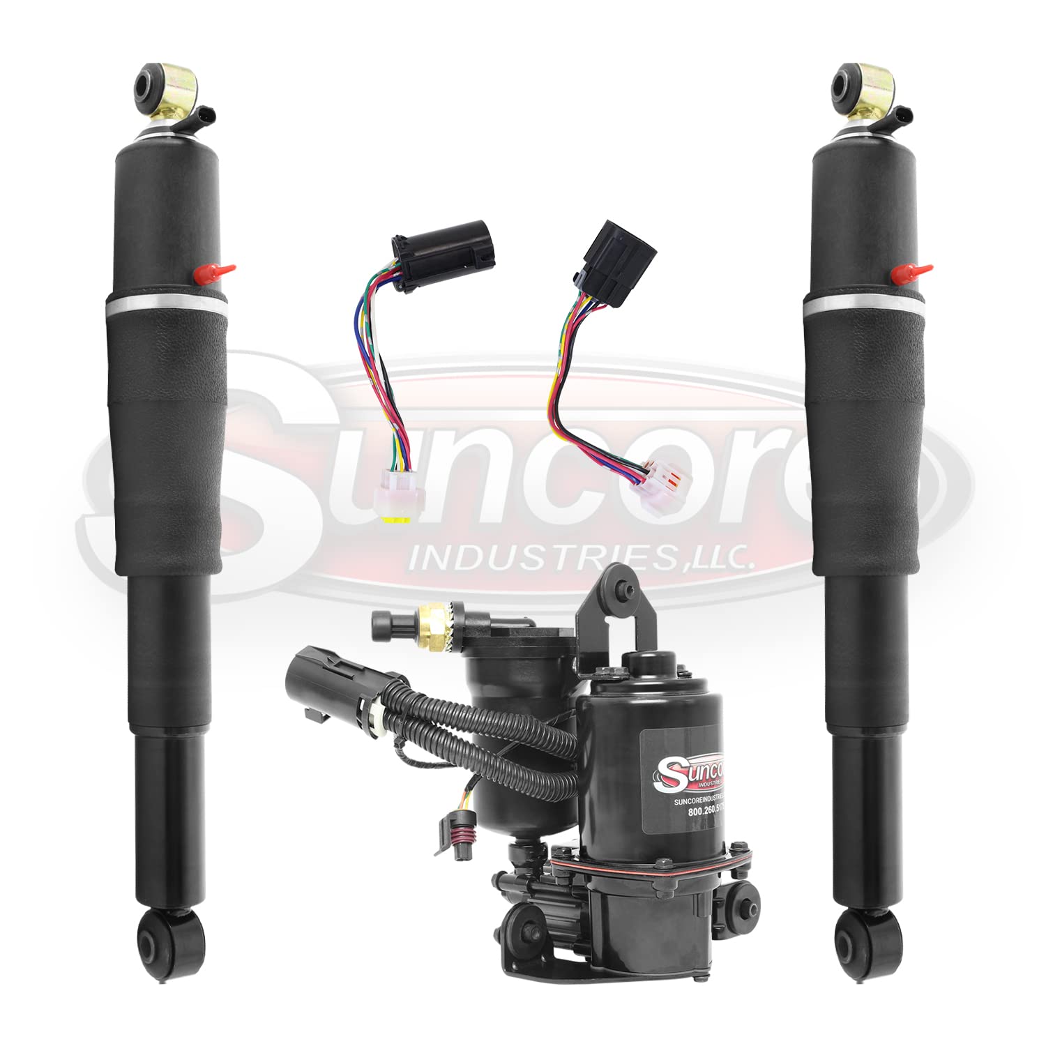 2002-2006 Cadillac Escalade EXT Rear Autoride Suspension Air Shock Absorbers with Bypass - Compatible with Air Compressor | Heavy-Duty Performance for Towing & Off-Road Adventures