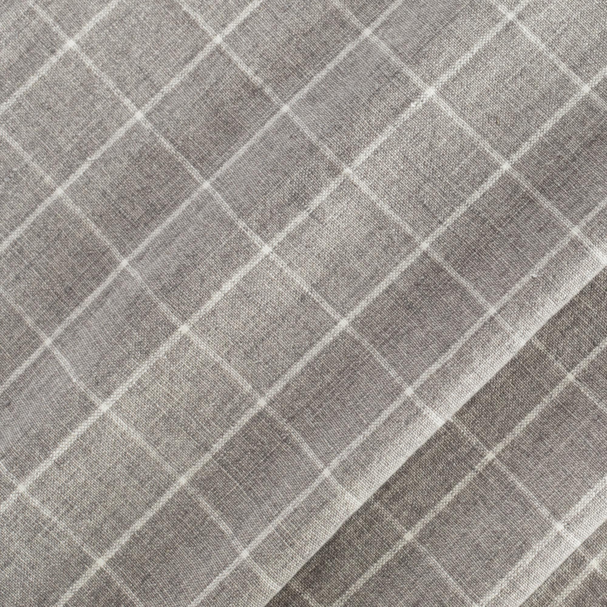 Premium Butler Check Fabric - Stone Grey Upholstery Material for Sofas, Chairs & Home Decor | Durable & Stylish Textile for DIY Projects & Interior Design