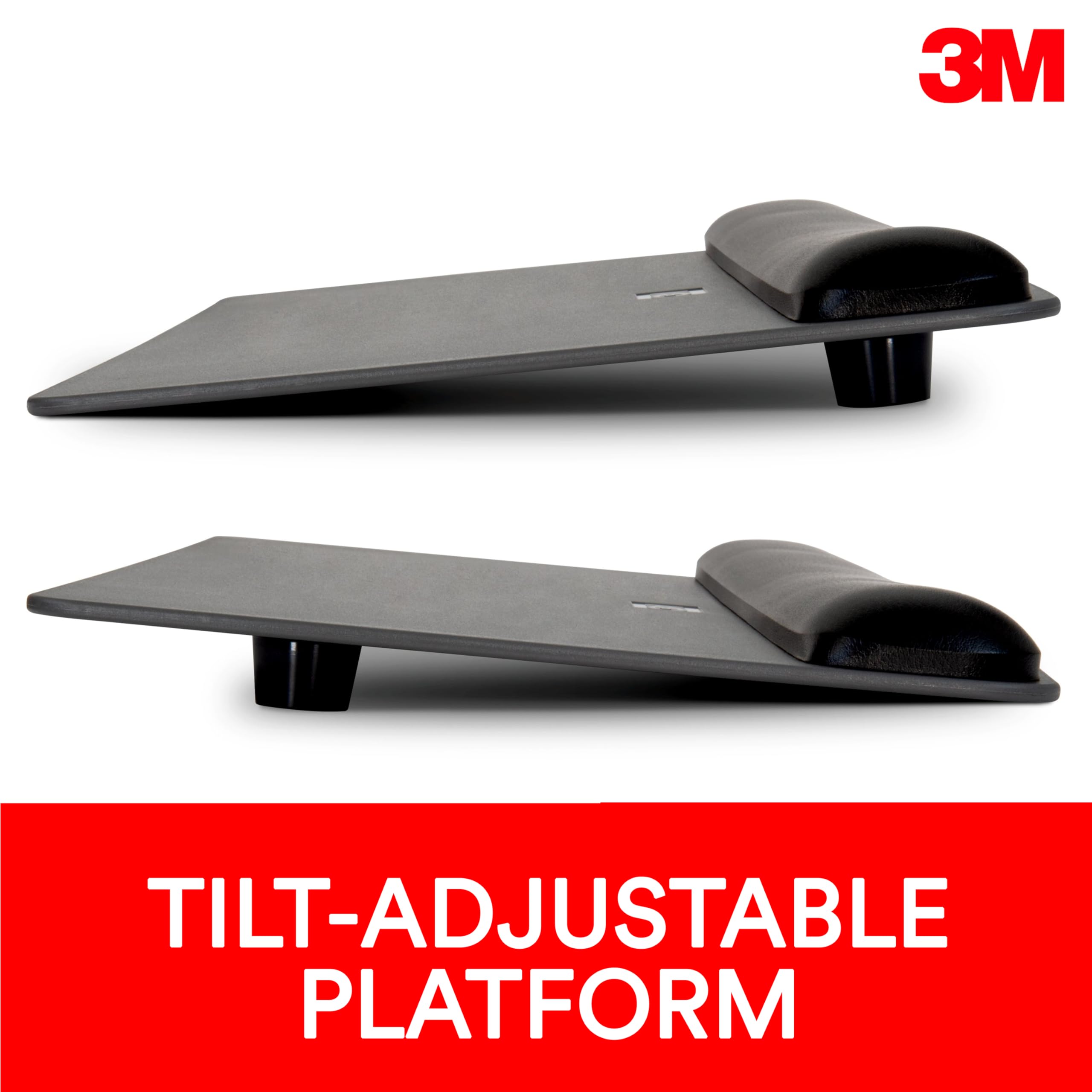 3M Gel Wrist Rest for Keyboard and Mouse - Ergonomic Tilt-Adjustable Platform with Precise Mouse Pad - 25.5