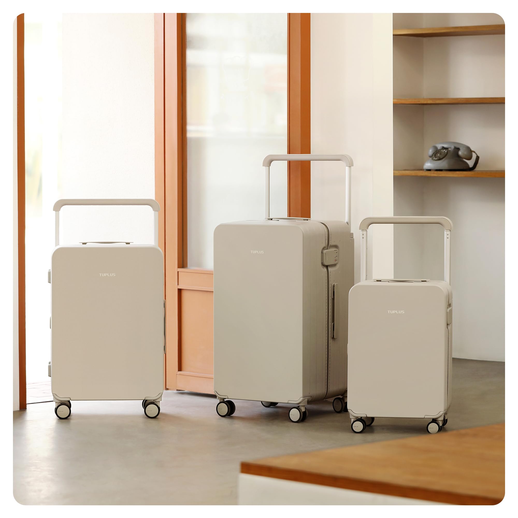 TUPLUS Lightweight Hard Shell Suitcase with 4 Spinner Wheels - 20/24/28 Inch Carry-On & Checked Luggage for Travel, Business Trips & Vacations | Durable & Stylish Impression Series