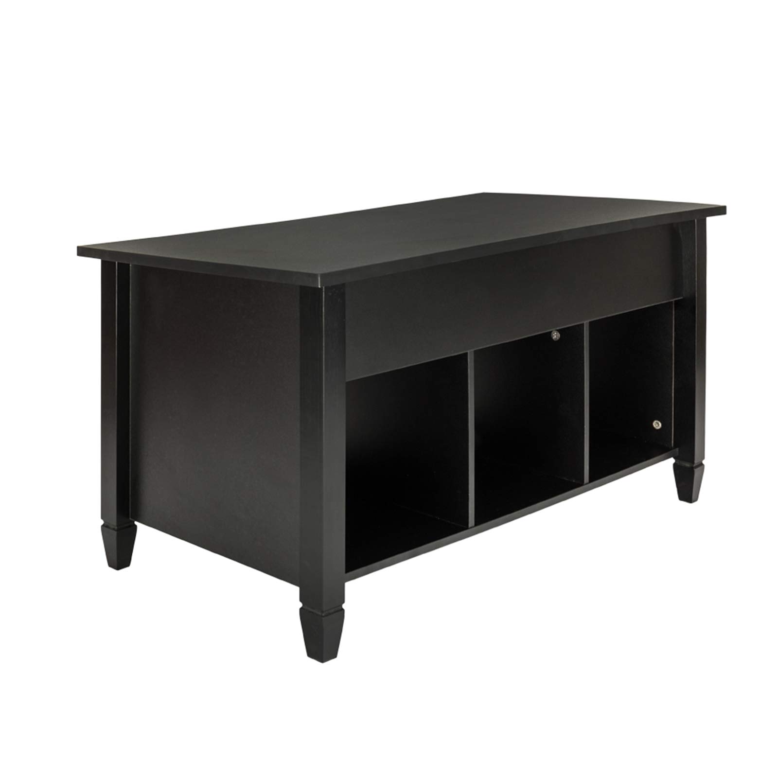 Modern Lift Top Coffee Table with Hidden Storage Compartment - Black Lift Table for Living Room, Dining Room, Bedroom, Office & Reception Areas | Perfect for Small Spaces, Home Decor & Multifunctional Use