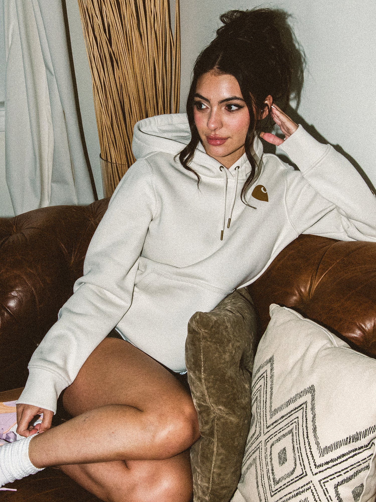 Carhartt Logo Sleeve Pullover Hoodie for Men & Women - Durable Cotton Fleece Sweatshirt for Work, Outdoor & Casual Wear