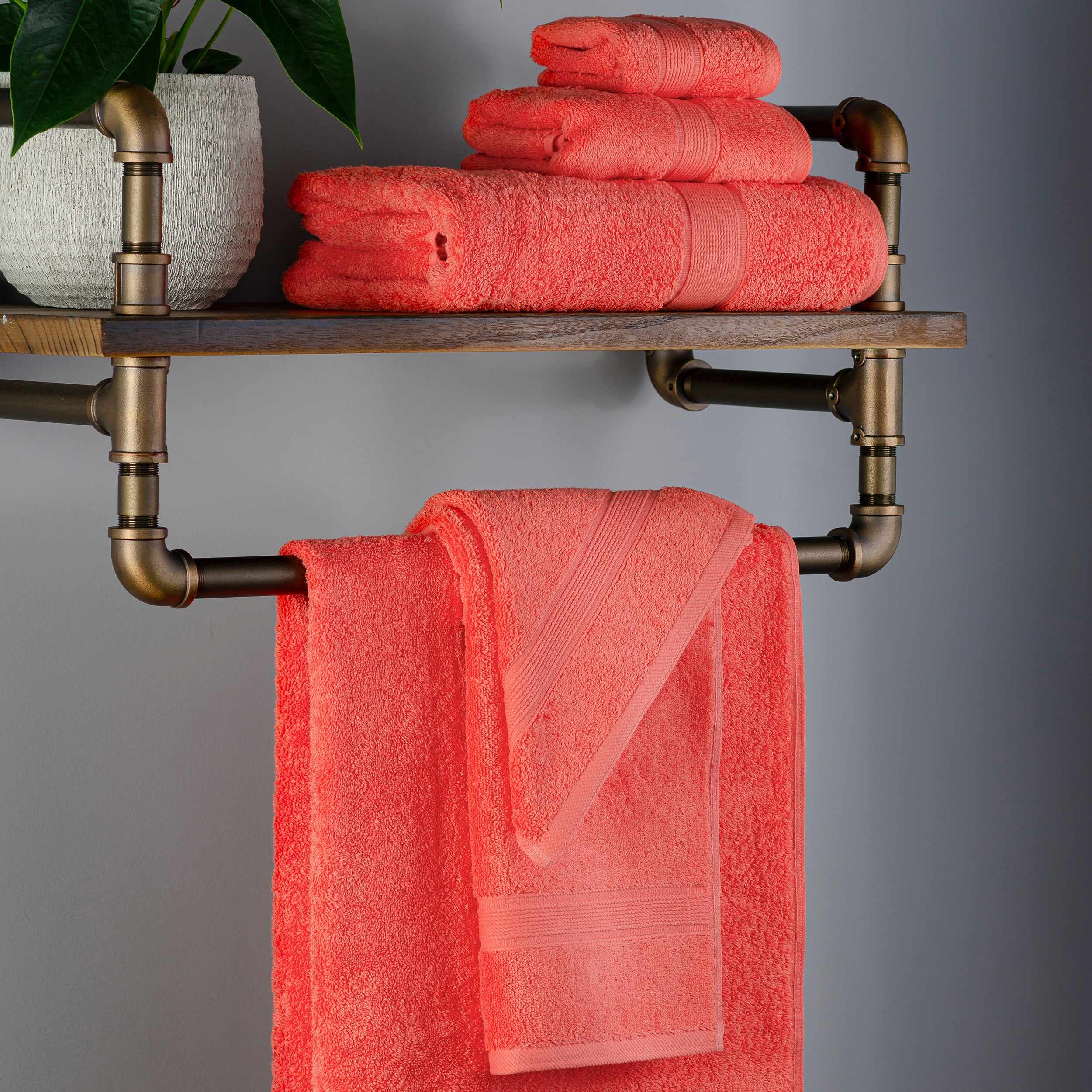 Premium Organic Cotton 6-Piece Plush Towel Set - Ultra Soft, Absorbent & Eco-Friendly Bath Towels for Spa, Gym, and Luxury Home Use
