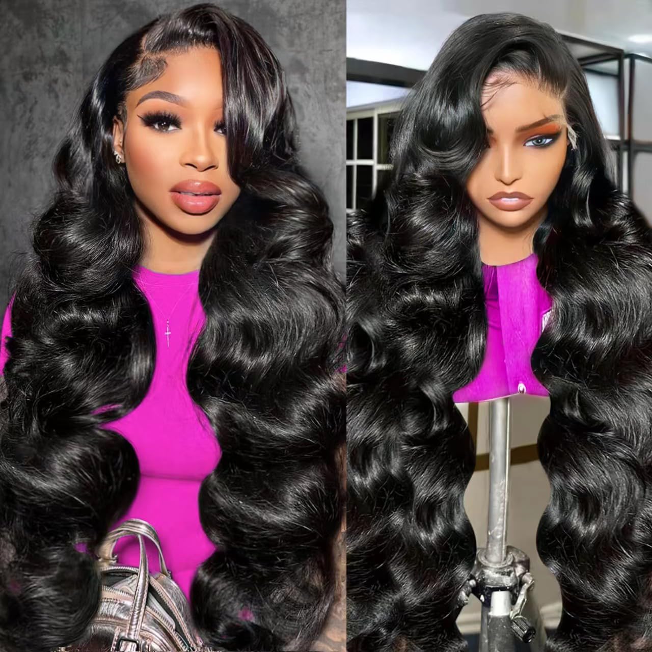 30 Inch 13x4 Lace Front Wigs Human Hair - 100% Unprocessed Body Wave Wigs for Black Women - 200% Density Glueless Lace Front Wig - Perfect for Daily Wear, Parties & Special Occasions