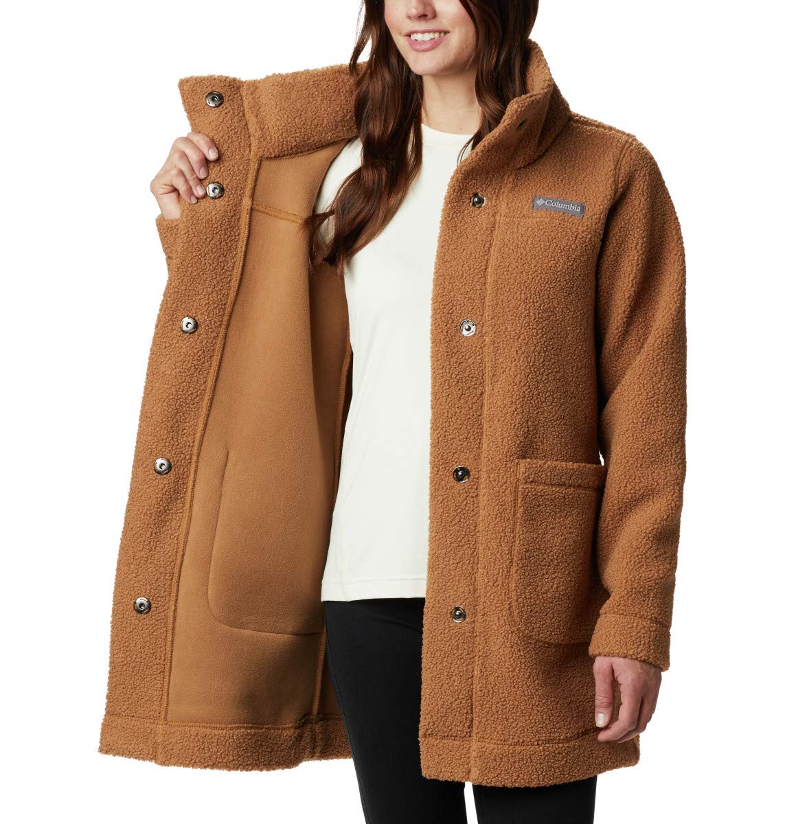 Columbia Women's Panorama Long Jacket - Waterproof Hiking Coat with Omni-Tech, Lightweight Windbreaker for Outdoor Adventures, Camping & Travel