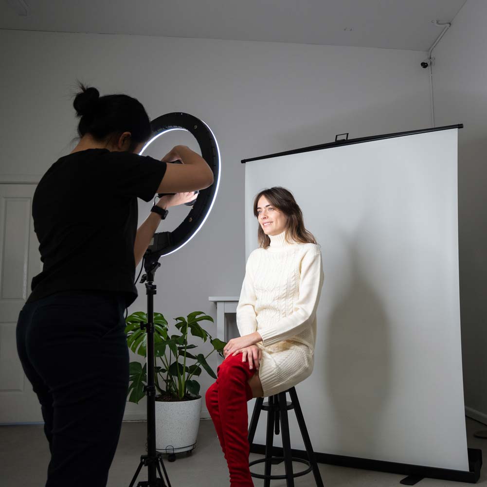 22 LED Portable Ring Light with Stand - Platinum Pro II for Photography, Makeup, YouTube Videos & Live Streaming - Perfect for Content Creators & Vloggers