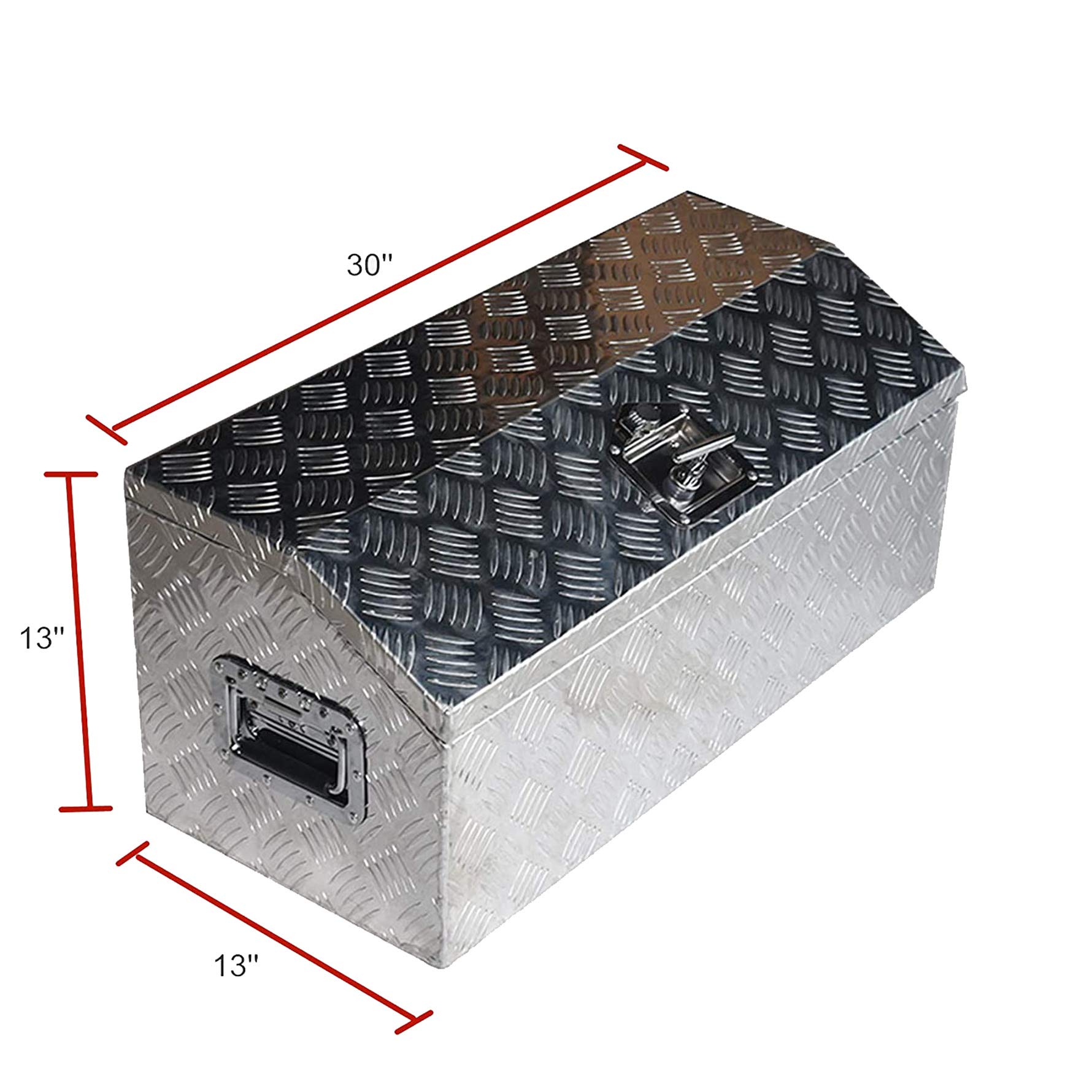 30 Inch Silver Aluminum Tool Box for ATV, Truck, Pickup & RV - Heavy Duty Storage Replacement with Secure Locking - Perfect for Off-Roading, Camping & Work Site Organization