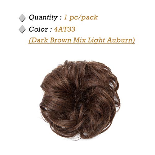 Messy Bun Hair Extension for Curly Hair - Clip-in Updo Hairpiece for Women | Perfect for Weddings, Parties & Everyday Styling