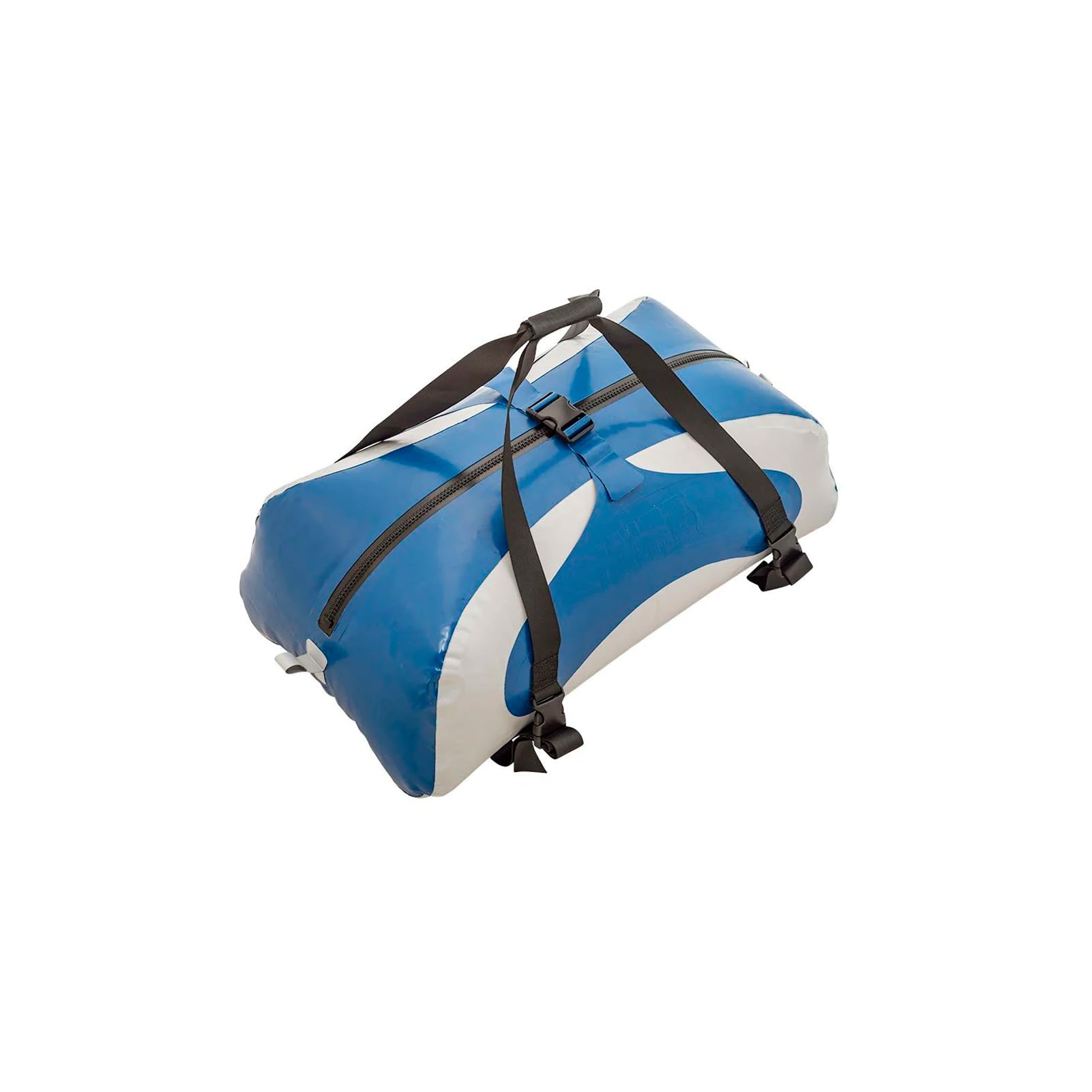 OUTCAST SPORTING GEAR AIRE Frodo Waterproof Dry Bag - Durable PVC Duffel for Fishing, Boating & Water Sports | Wide Opening, Medium Size (Blue/Gray) | Perfect for Kayaking, Camping & Beach Trips