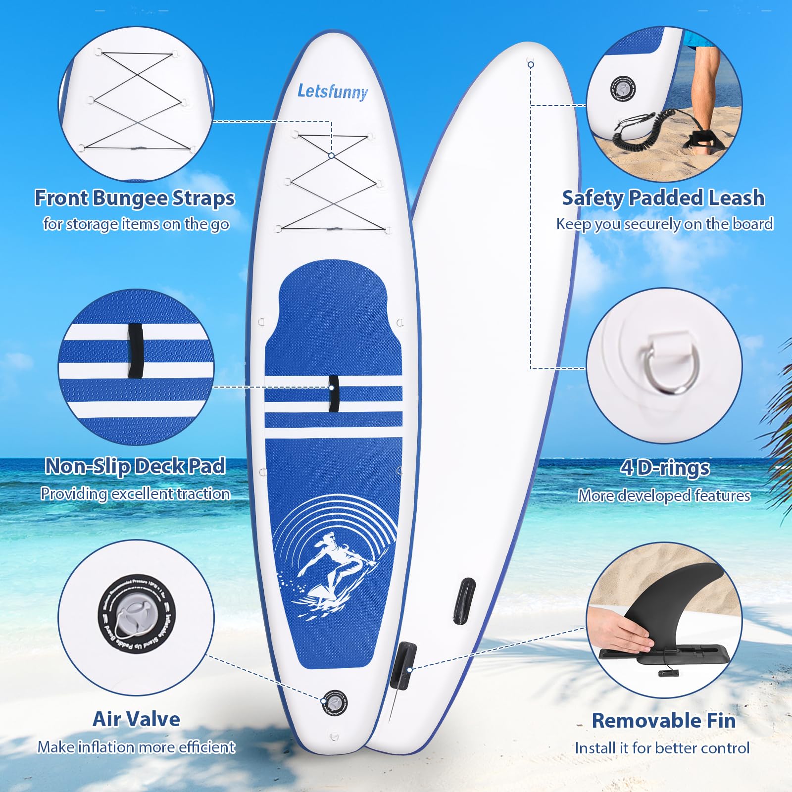 **Inflatable Stand Up Paddle Board 10' - Premium SUP with Carry Bag, Paddle & Accessories - Non-Slip Deck for Adults & Kids - Perfect for Lakes, Rivers & Ocean Adventures**
