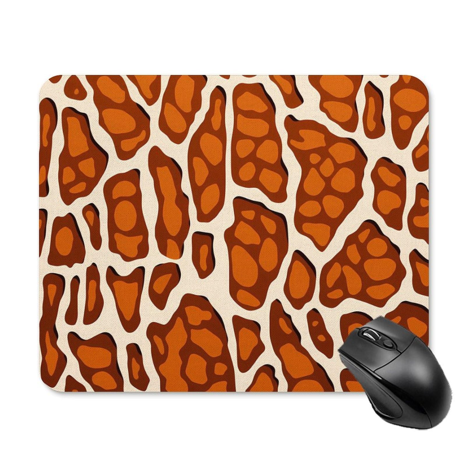 Wildlife Giraffe Pattern Non-Slip Waterproof Gaming Mouse Pad - Durable Office & Home Computer Accessory (20x25cm) for PC, Laptop, Work & Gaming Desks