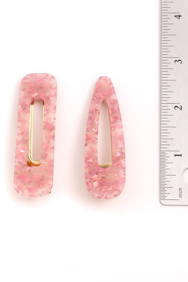Pink Acrylic Clips HA011 - Multipurpose Clear Plastic Clips for Office, School, Home Organization & DIY Crafts