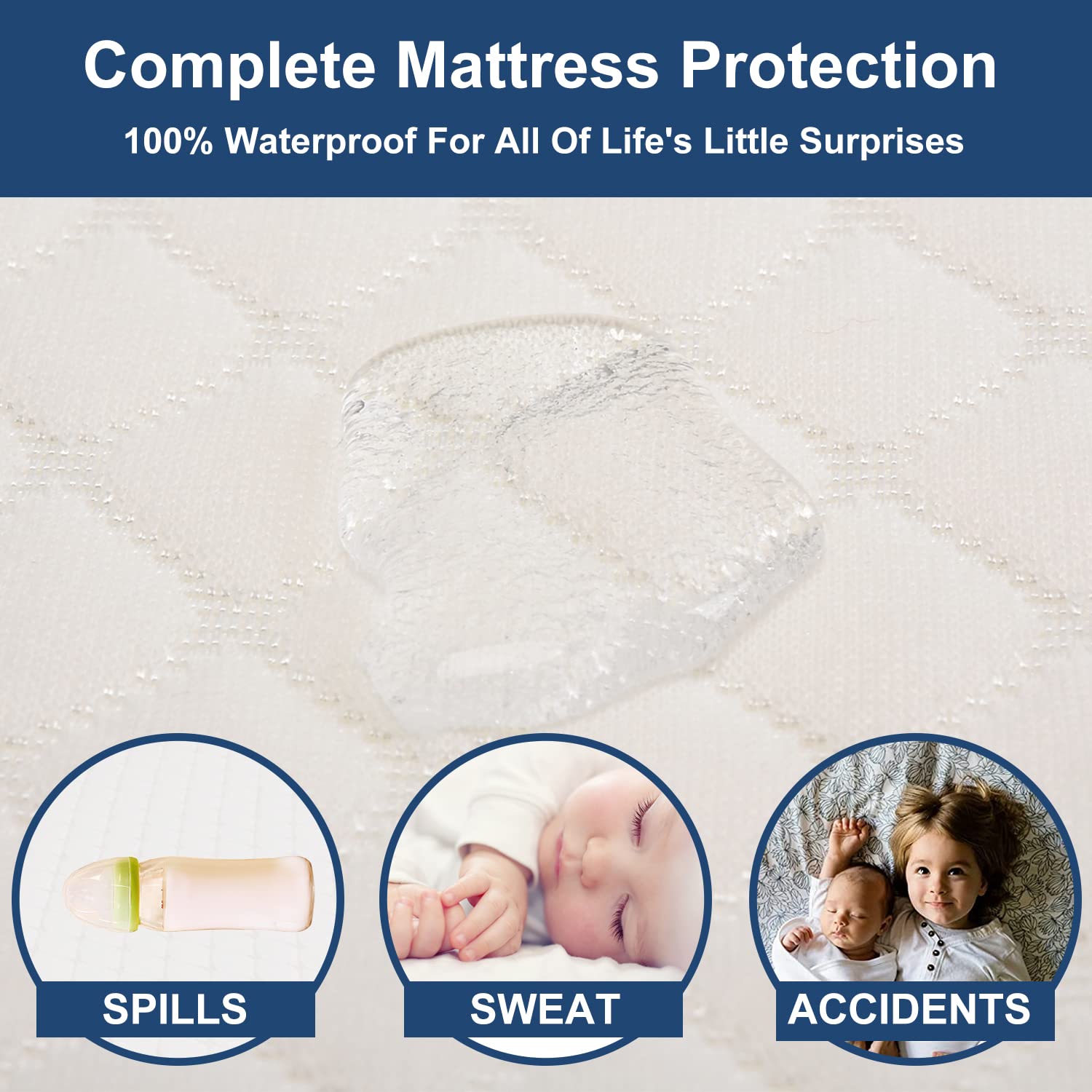 Breathable Hypoallergenic Baby Bassinet Mattress - Premium Non-Toxic Foam, Oval Shape with Removable Waterproof Cover, 15