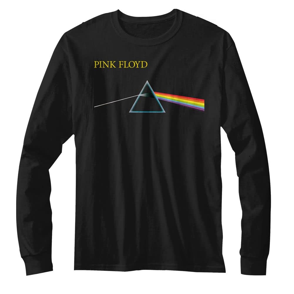 Pink Floyd Dark Side of the Moon Black Long Sleeve T-Shirt for Men - Vintage Band Tee for Concerts, Gifts & Casual Wear