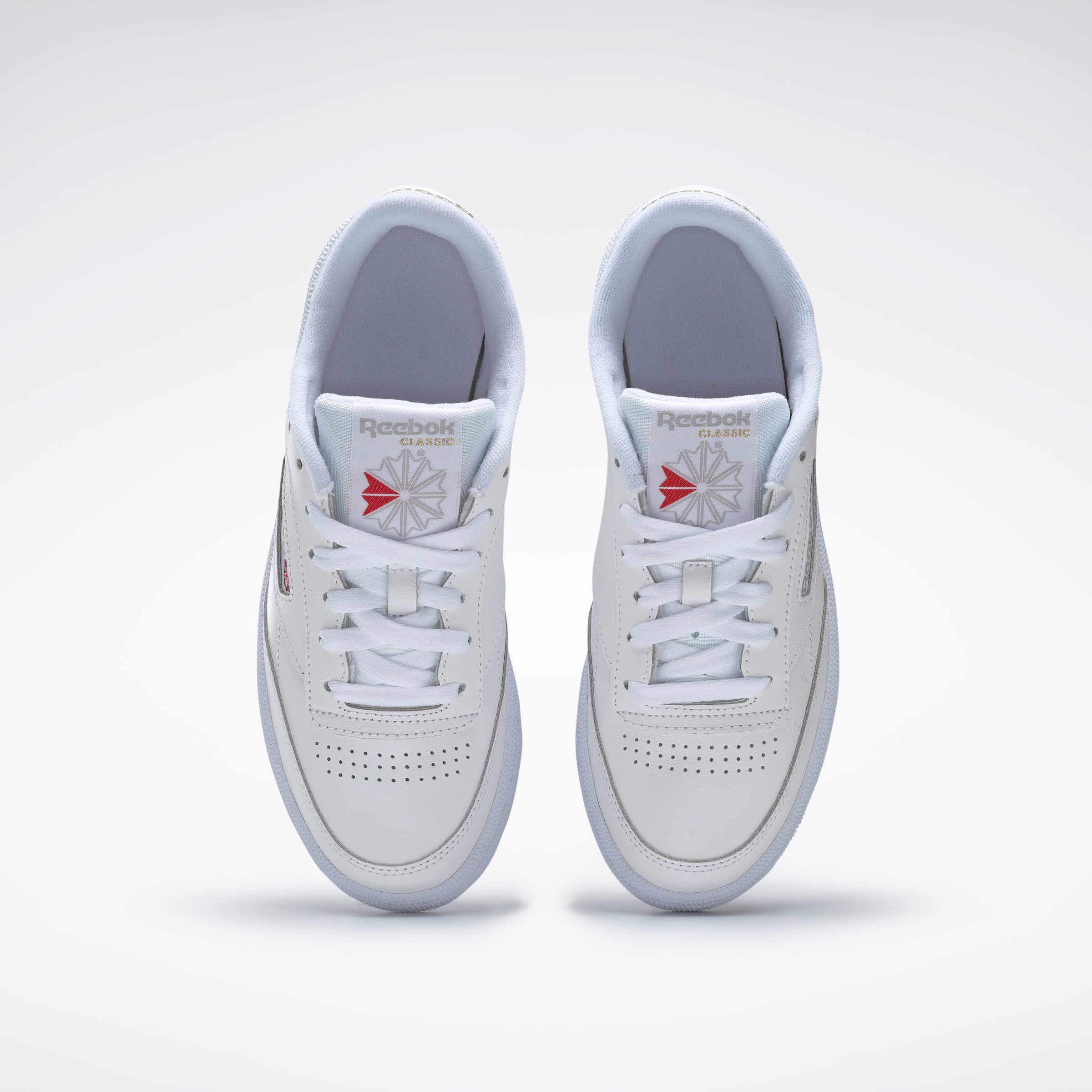 Reebok Club C 85 Vintage Sneakers - White & Light Grey | Classic Comfort for Casual Wear, Gym, and Everyday Fashion