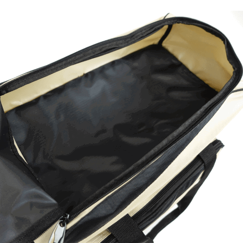 ELITE Deluxe Double Roller Bowling Bag - Sand & Black - Perfect for League Play, Tournaments & Travel