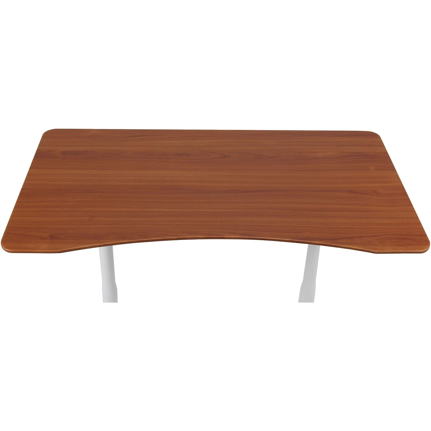 Calico Designs 51231 Sierra Height Adjustable Desk - 37.5 Inch White/Cherry Ergonomic Standing Desk for Home Office, Gaming & Workspace - Perfect for Remote Work & Study