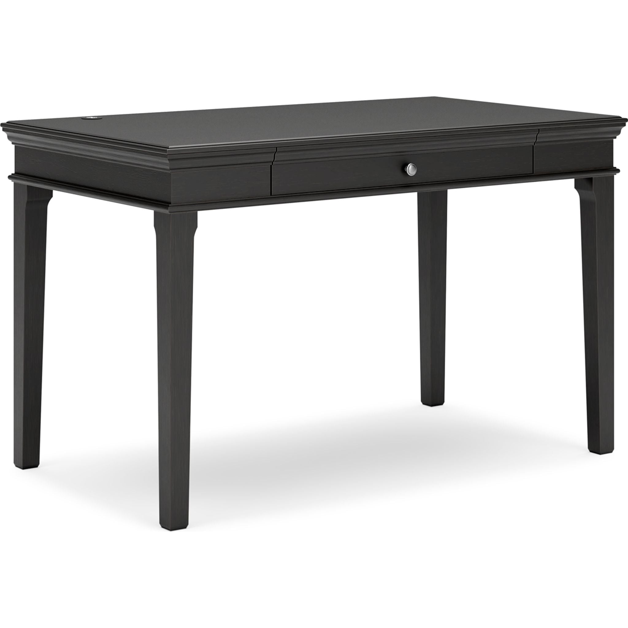 Beckincreek Black Office Desk - Modern Writing Desk for Home & Office Workspace, Study, and Computer Use