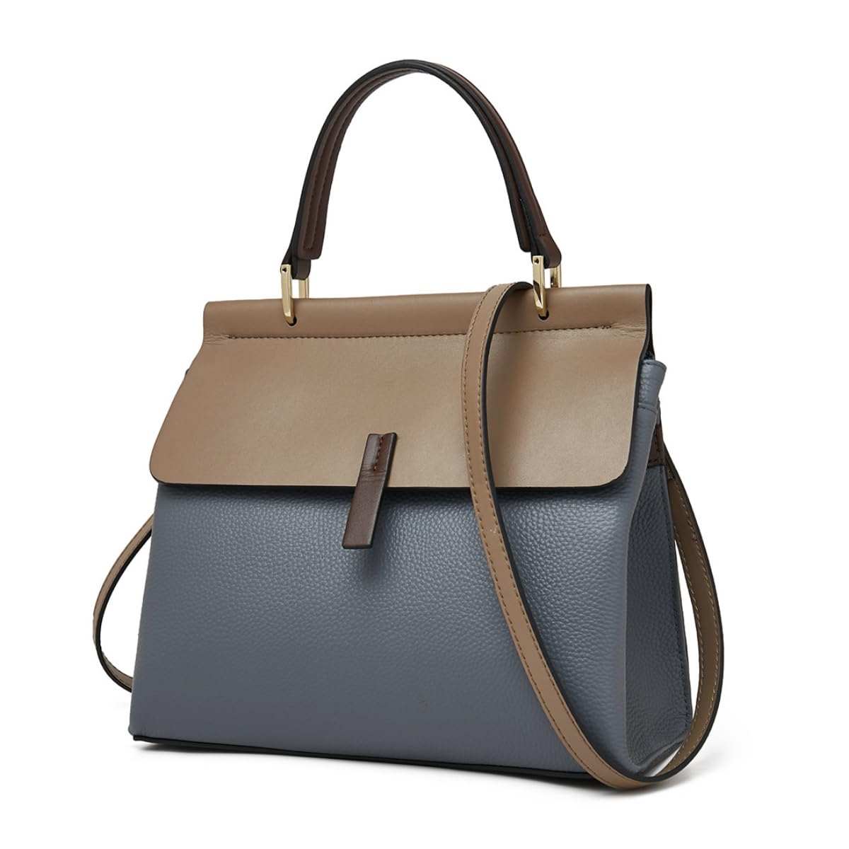 Genuine Leather Shoulder Bag for Women - Stylish Satchel Handbag with Handle & Crossbody Strap - Perfect for Work, Travel & Everyday Use