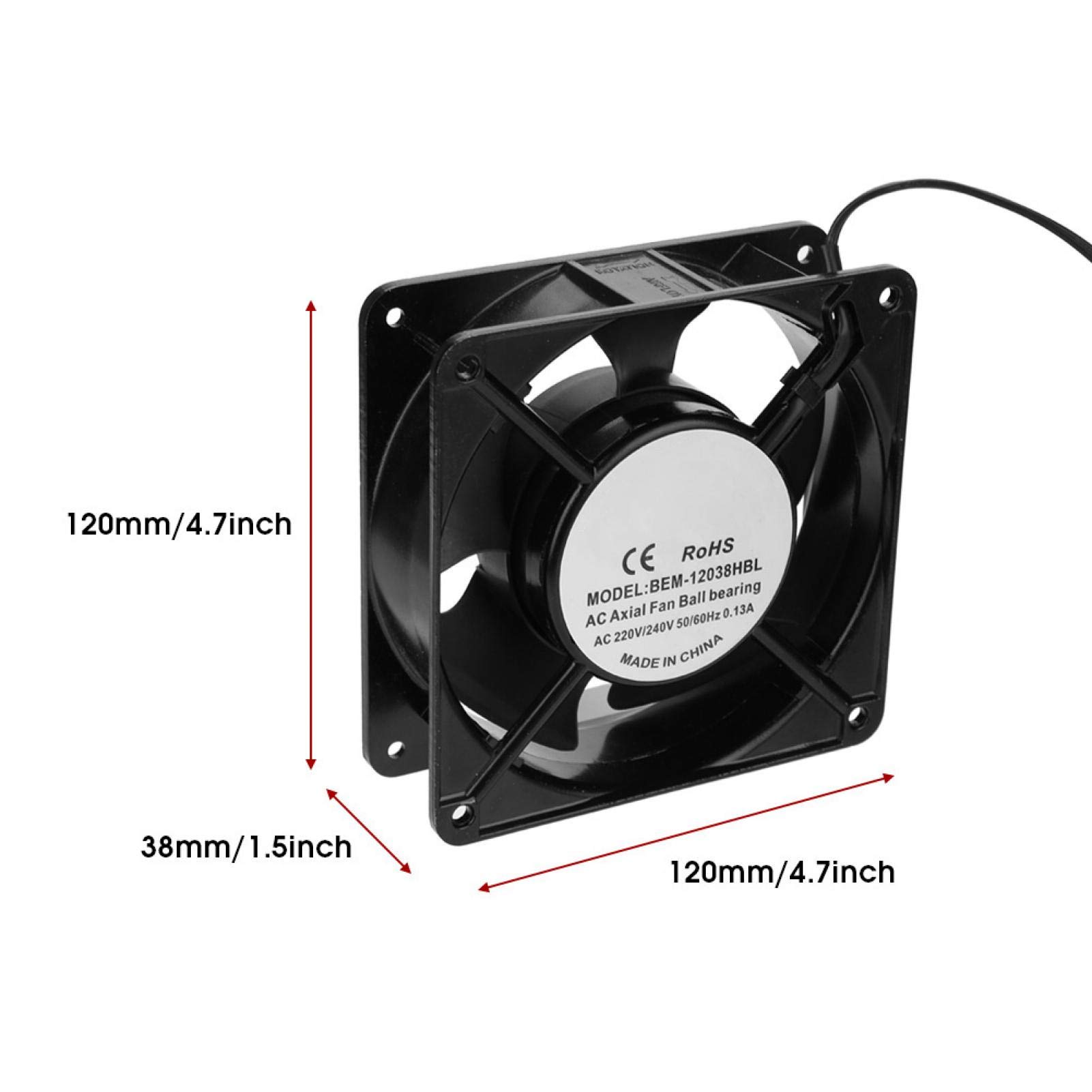 High-Performance DC Axial Cooling Fan for Welding Machines & Inverters - Electric Cabinet Ventilation Fan for Industrial Equipment & Power Tools (Perfect for Workshop, Factory & DIY Projects)